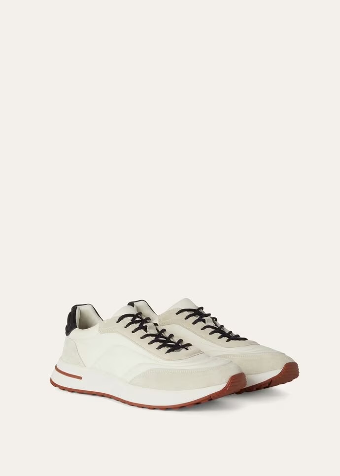 Loro Piana Week End Walk Suède White Blue - Image 1