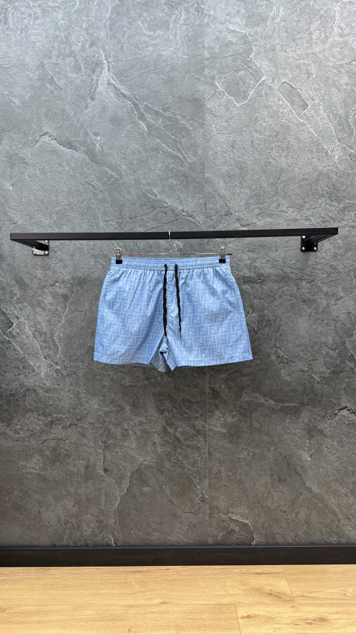 Fendi FF Print Swim Short Ciel Blue - Image 1