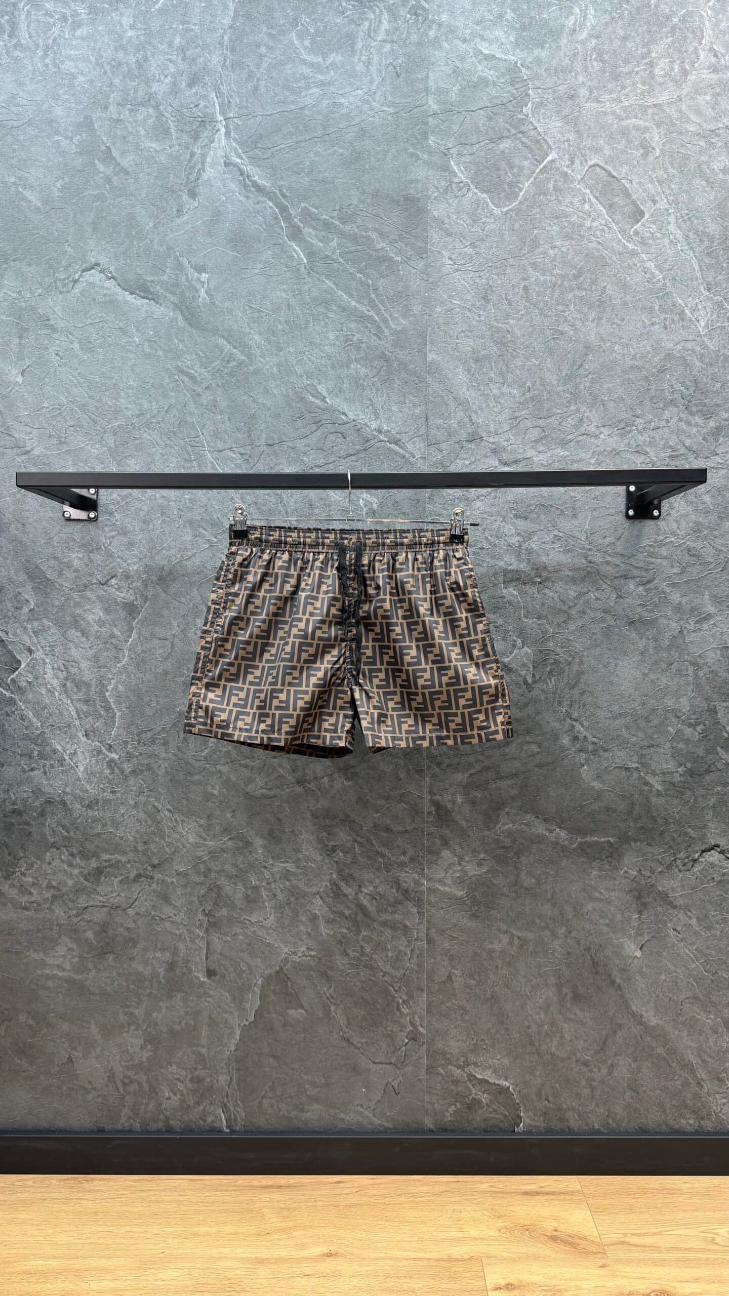 Fendi FF Print Swim Short Brown