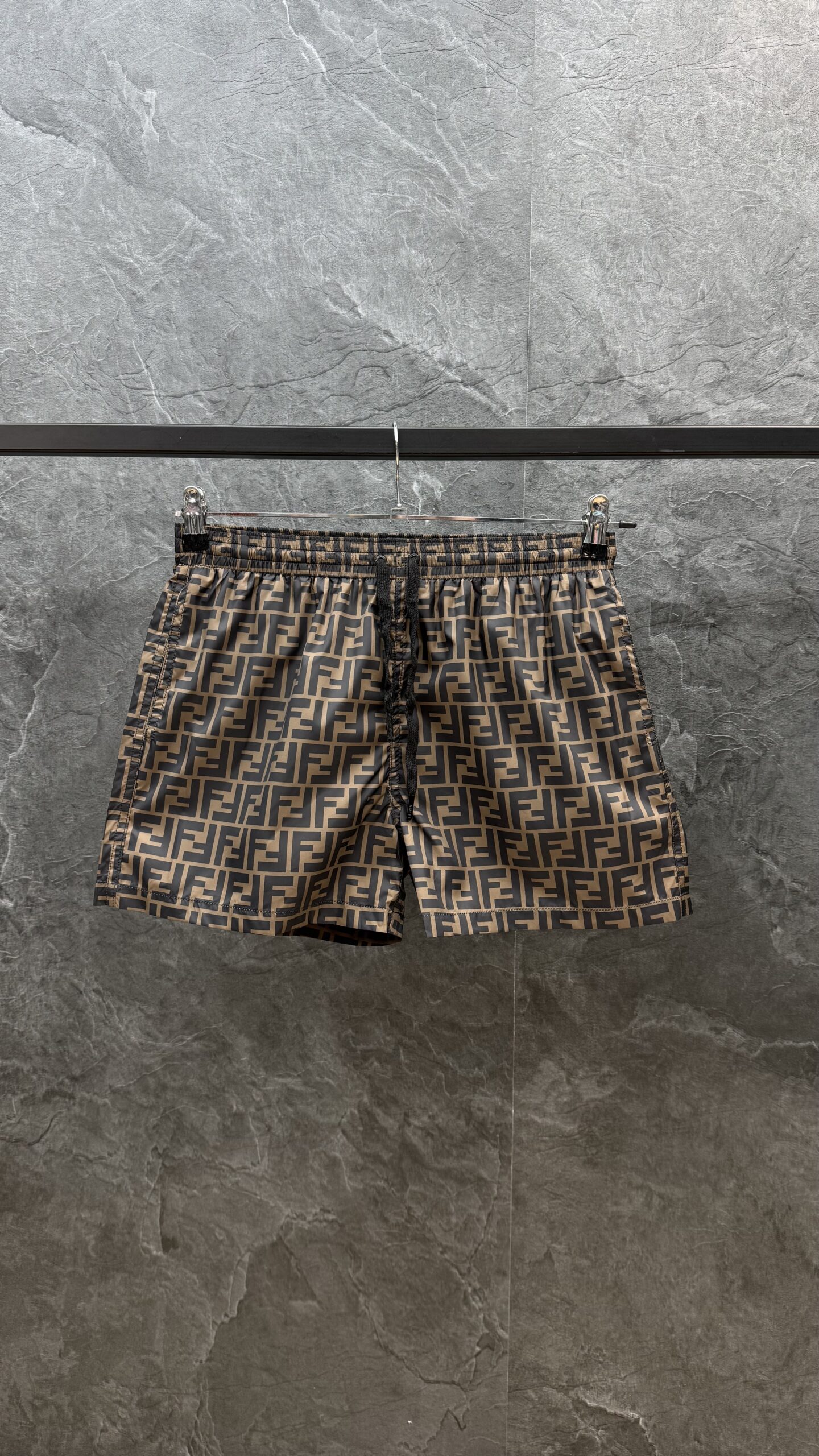 Fendi FF Print Swim Short Brown - Image 2