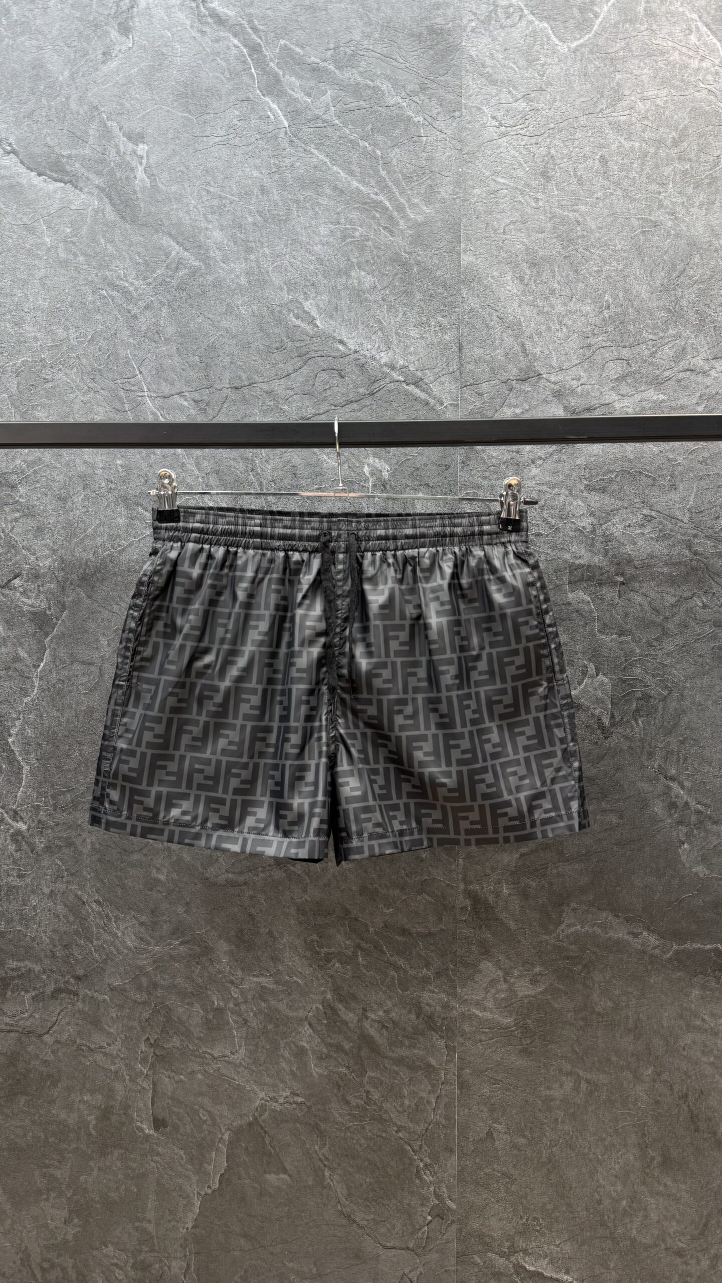 Fendi FF Print Swim Short Black - Image 2