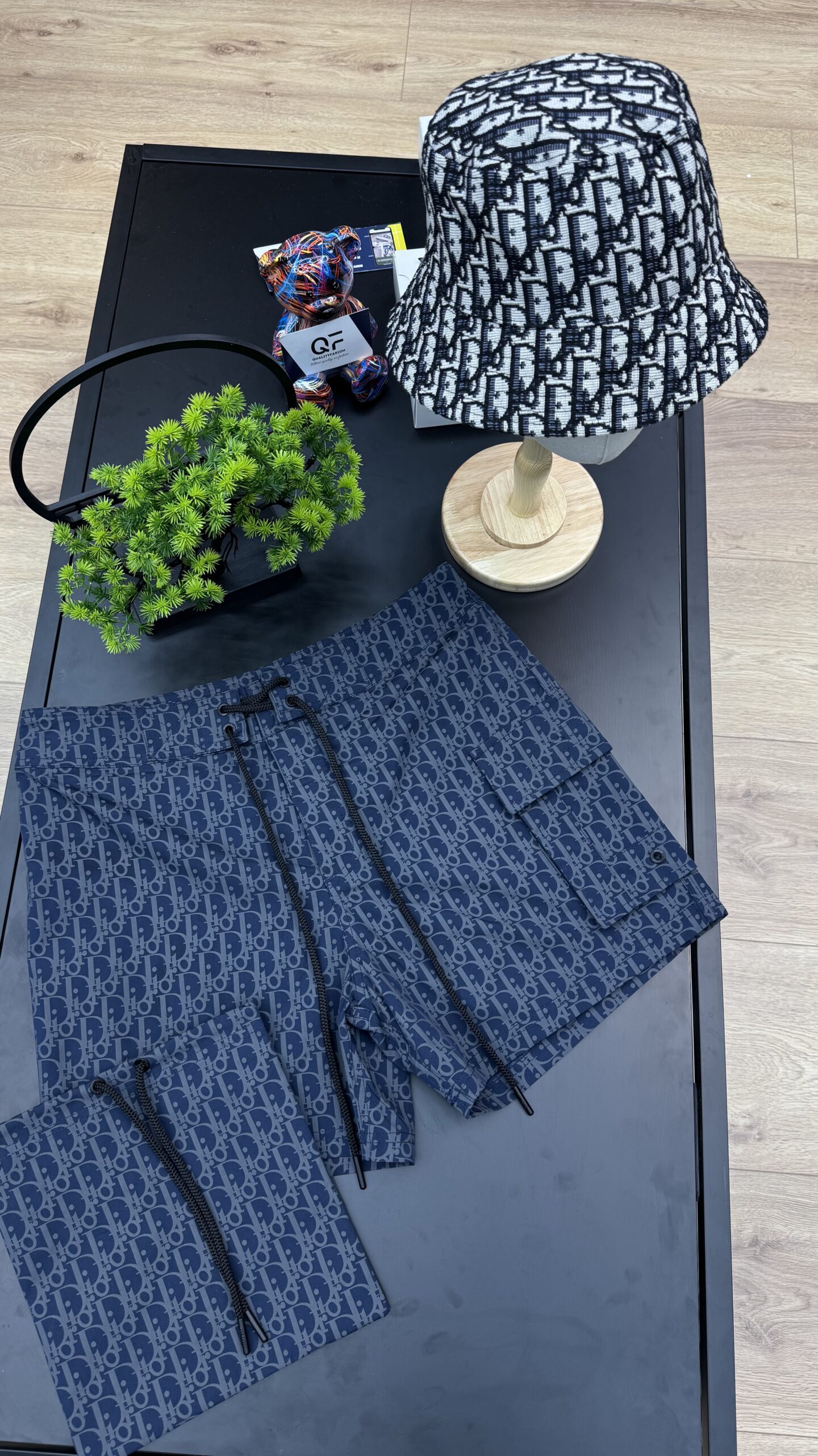 Dior Oblique Swim Short Navy Blue