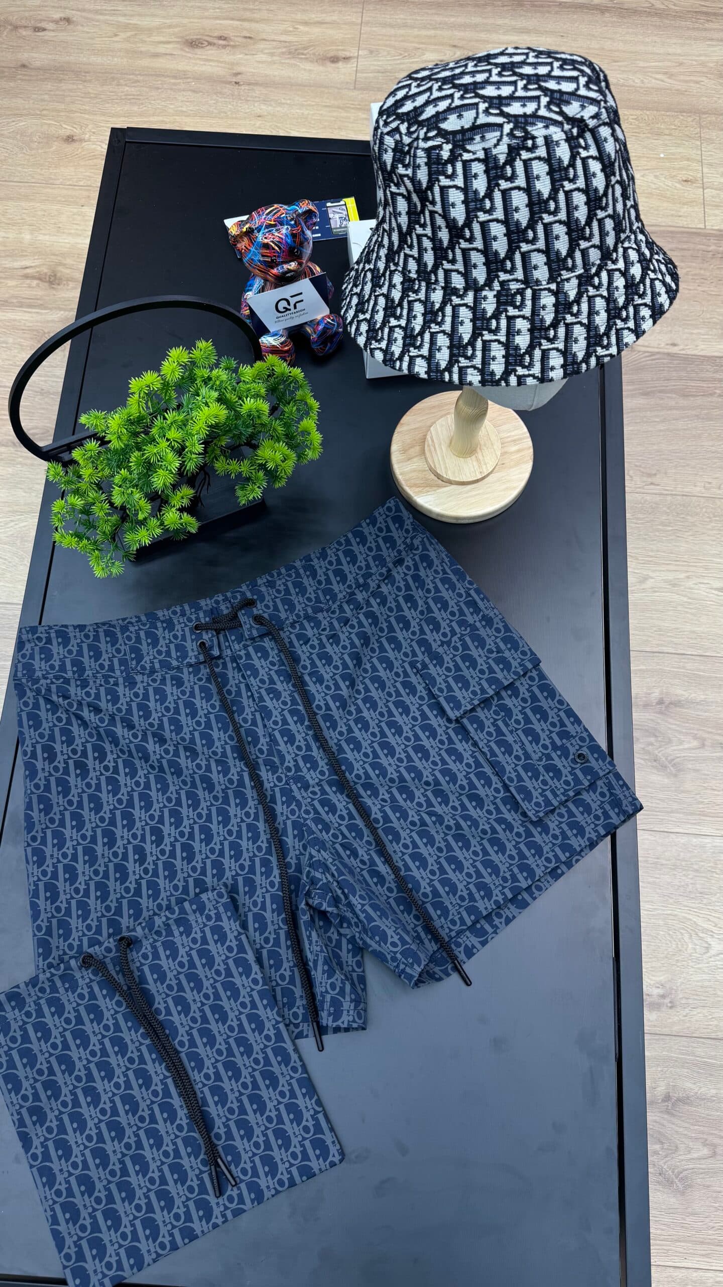 Dior Oblique Swim Short Navy Blue