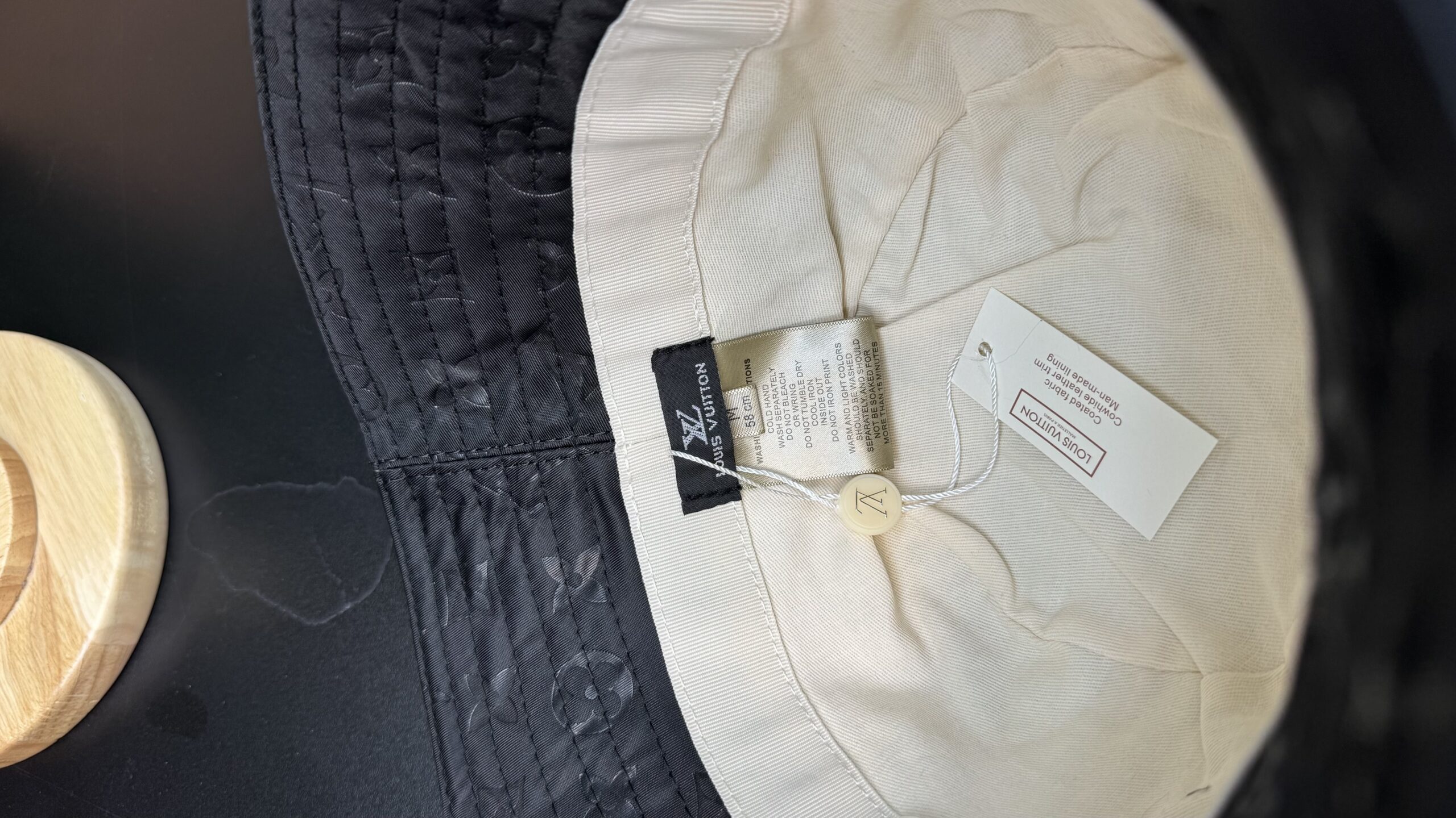 Louis Vuitton Monogram Bucket Hat Black - Image 3
