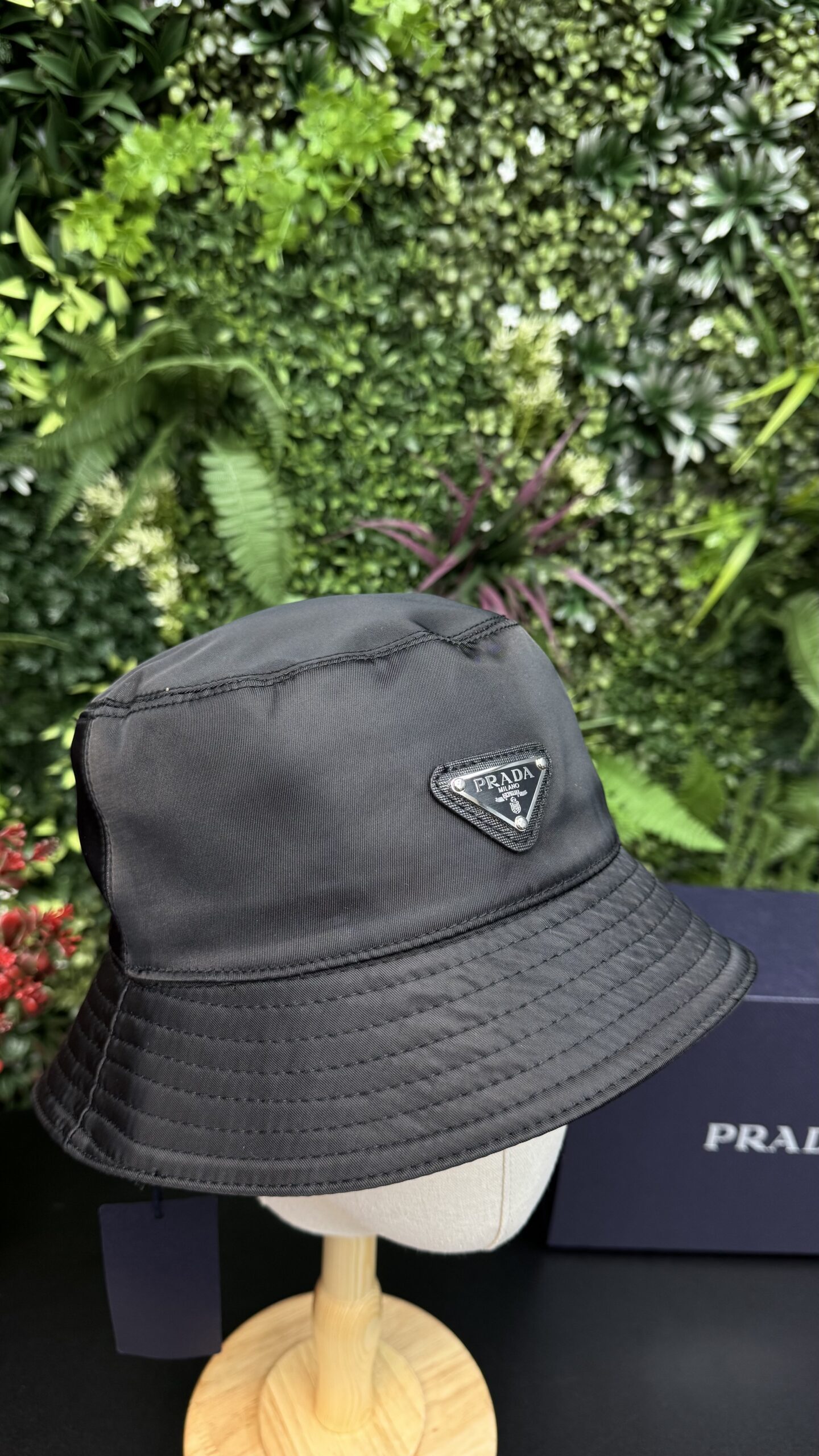Prada Re-Nylon Bucket Hat Black - Image 2