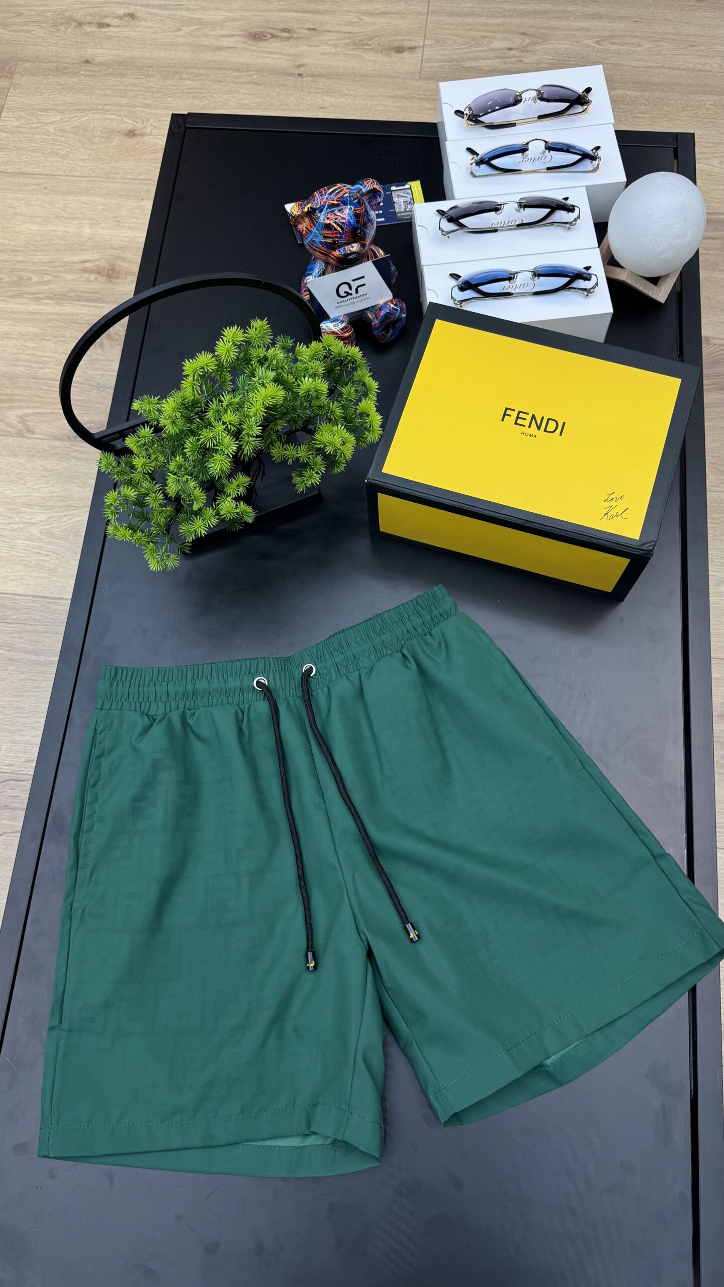 Fendi Water Reactive Swim Short Green - Image 2