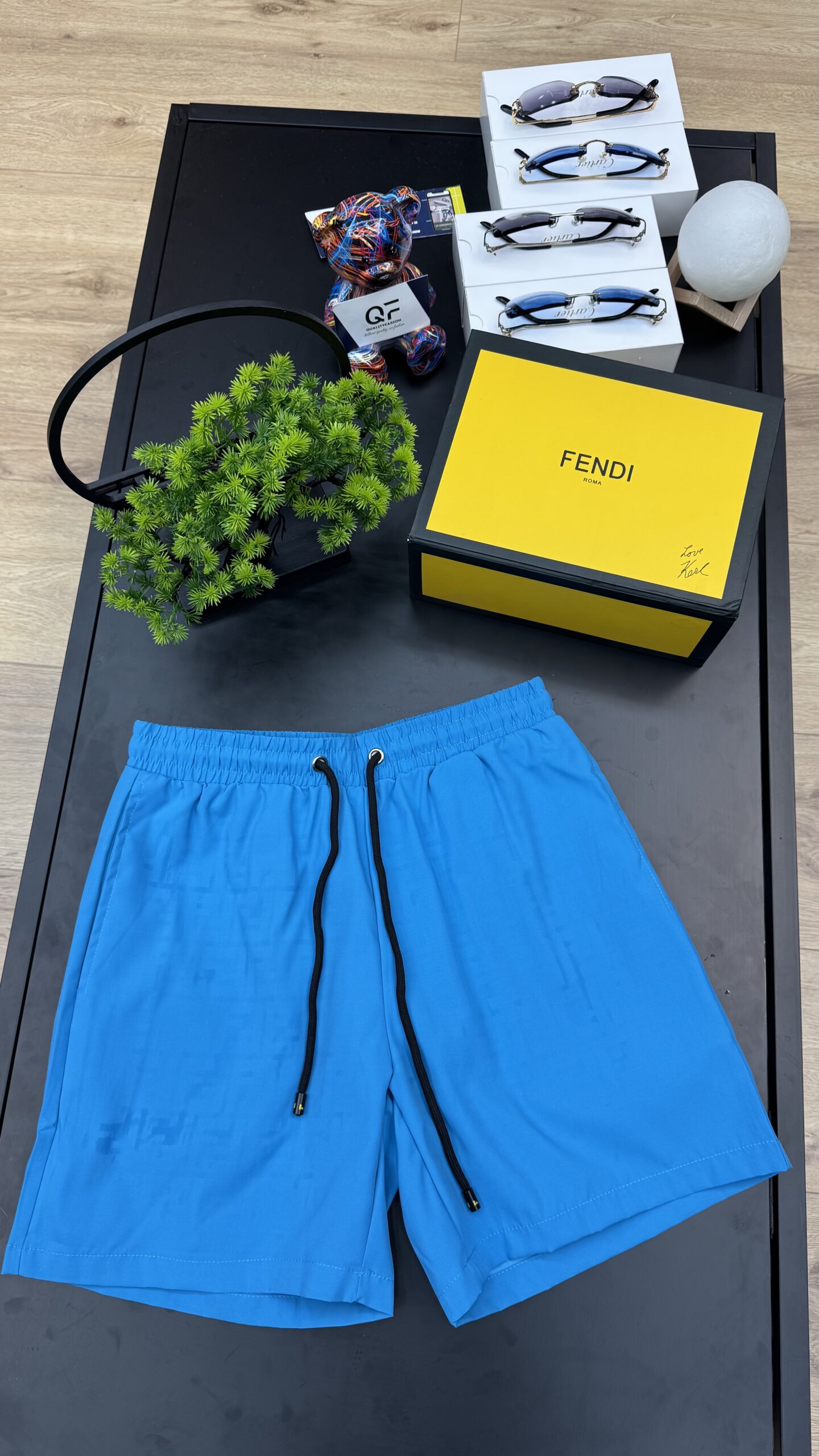 Fendi Water Reactive Swim Short Blue - Image 2
