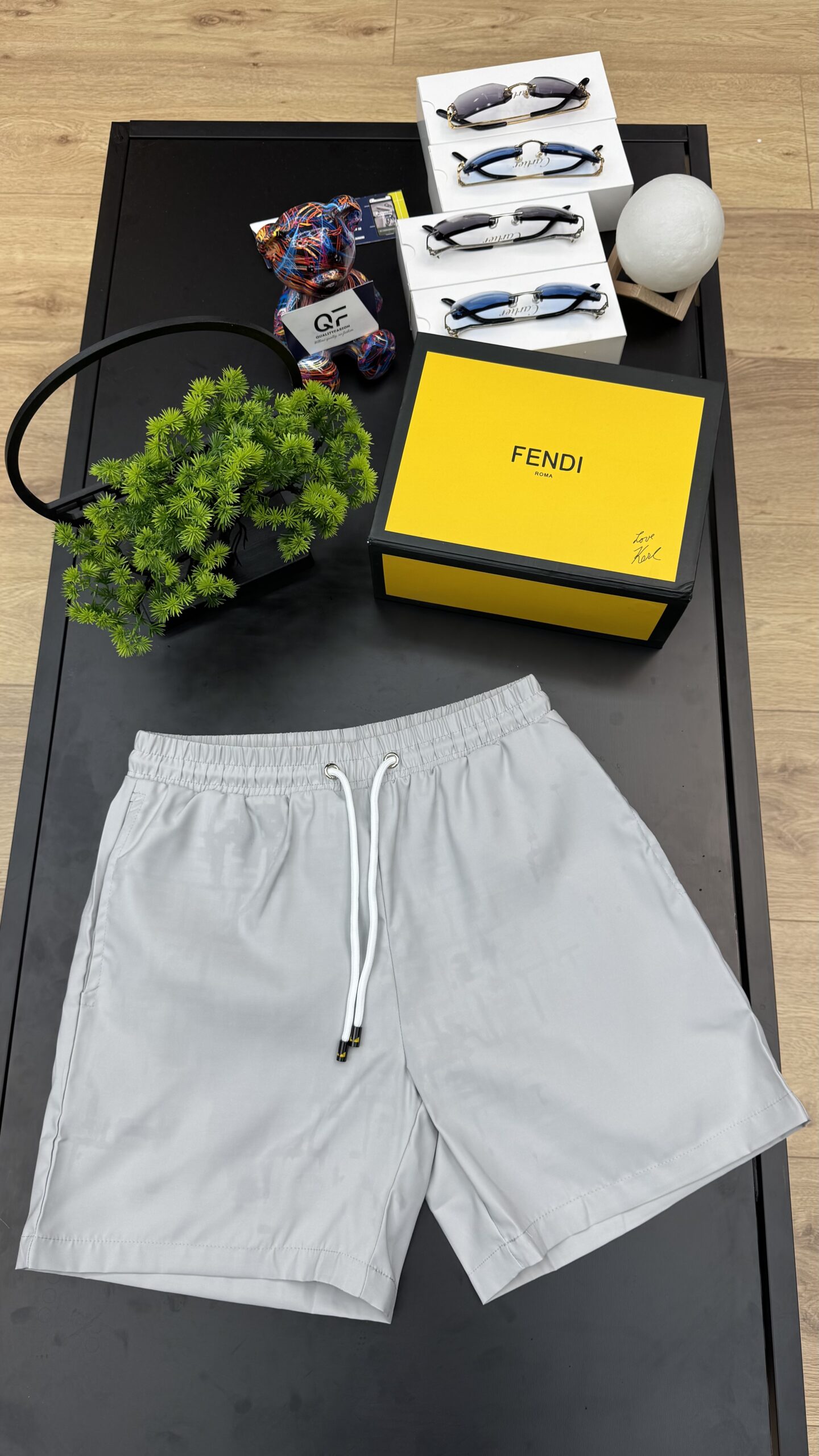 Fendi Water Reactive Swim Short Grey - Image 2