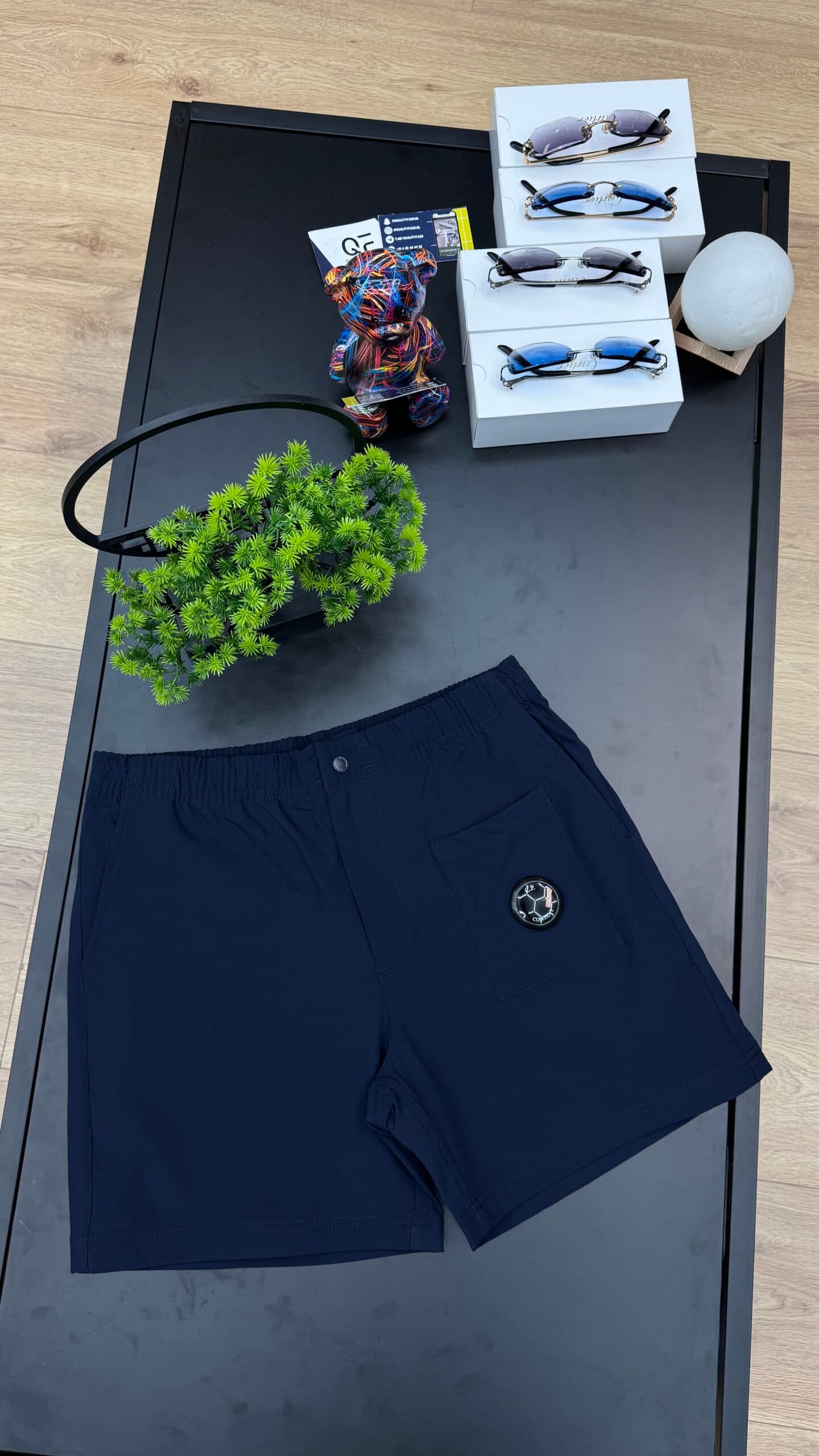 C.P. Company Basic Lens Short Navy Blue