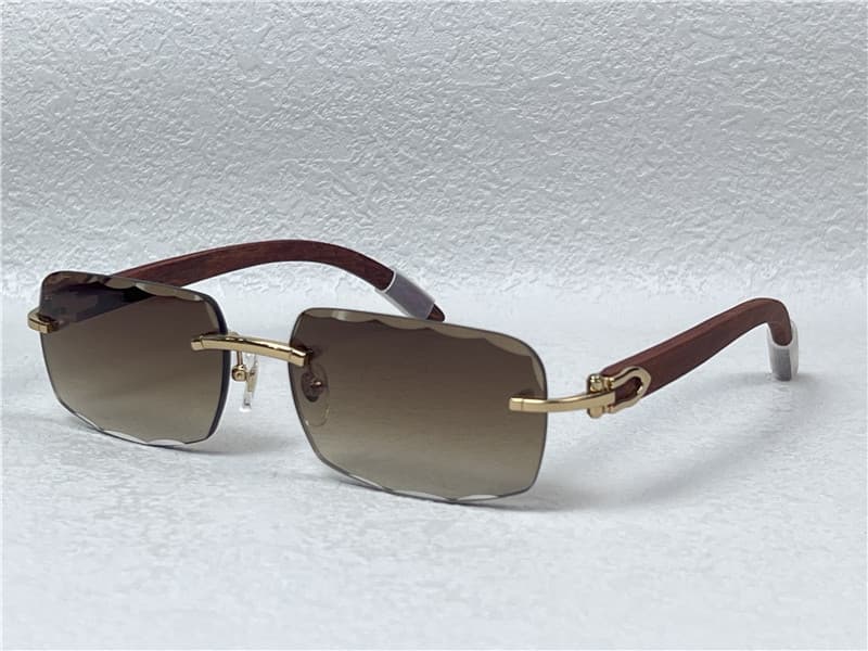 Cartier Buffalo Glasses Brown Gold