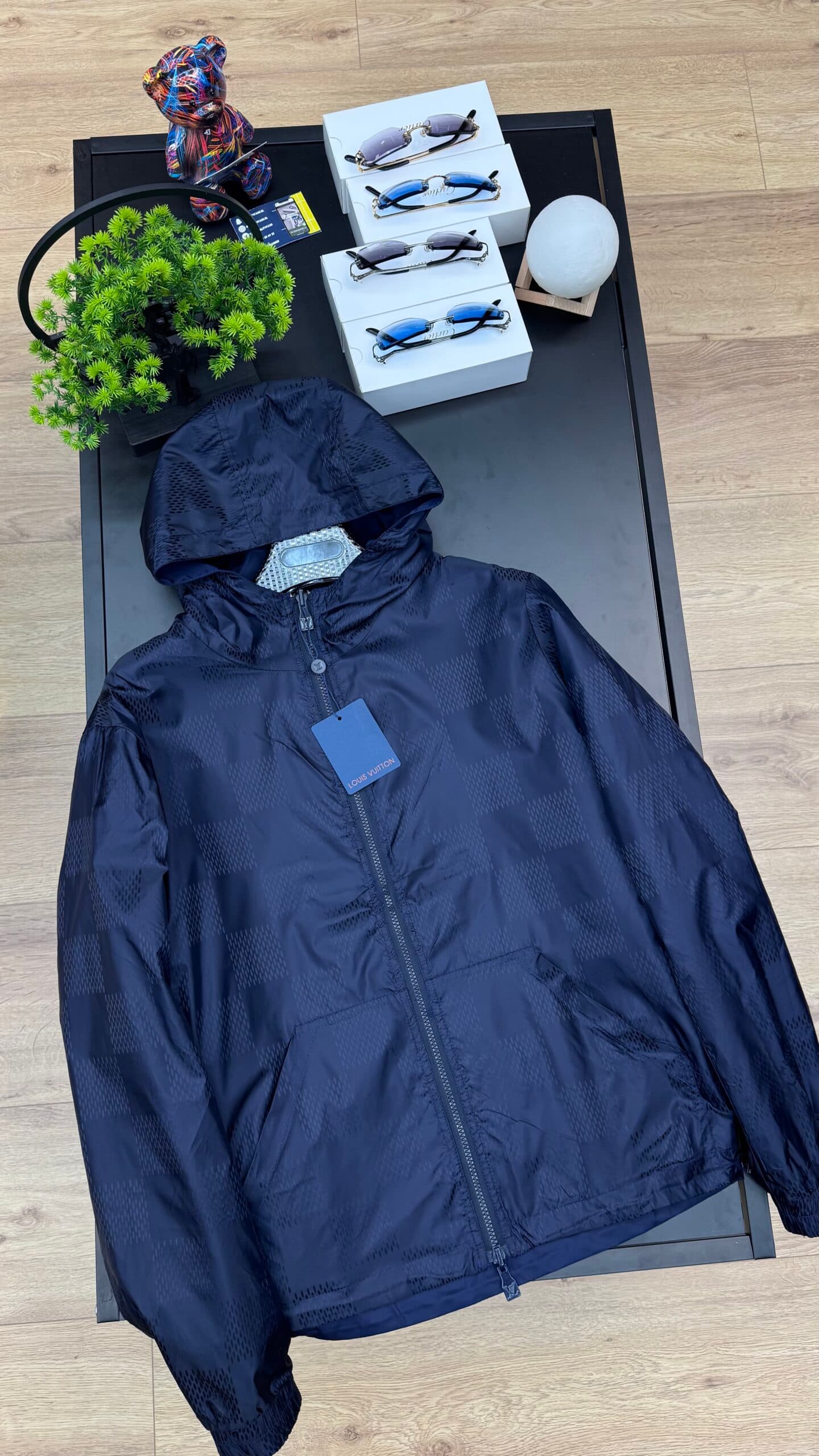 Louis Vuitton Reversible Damier Jacket Navy Blue