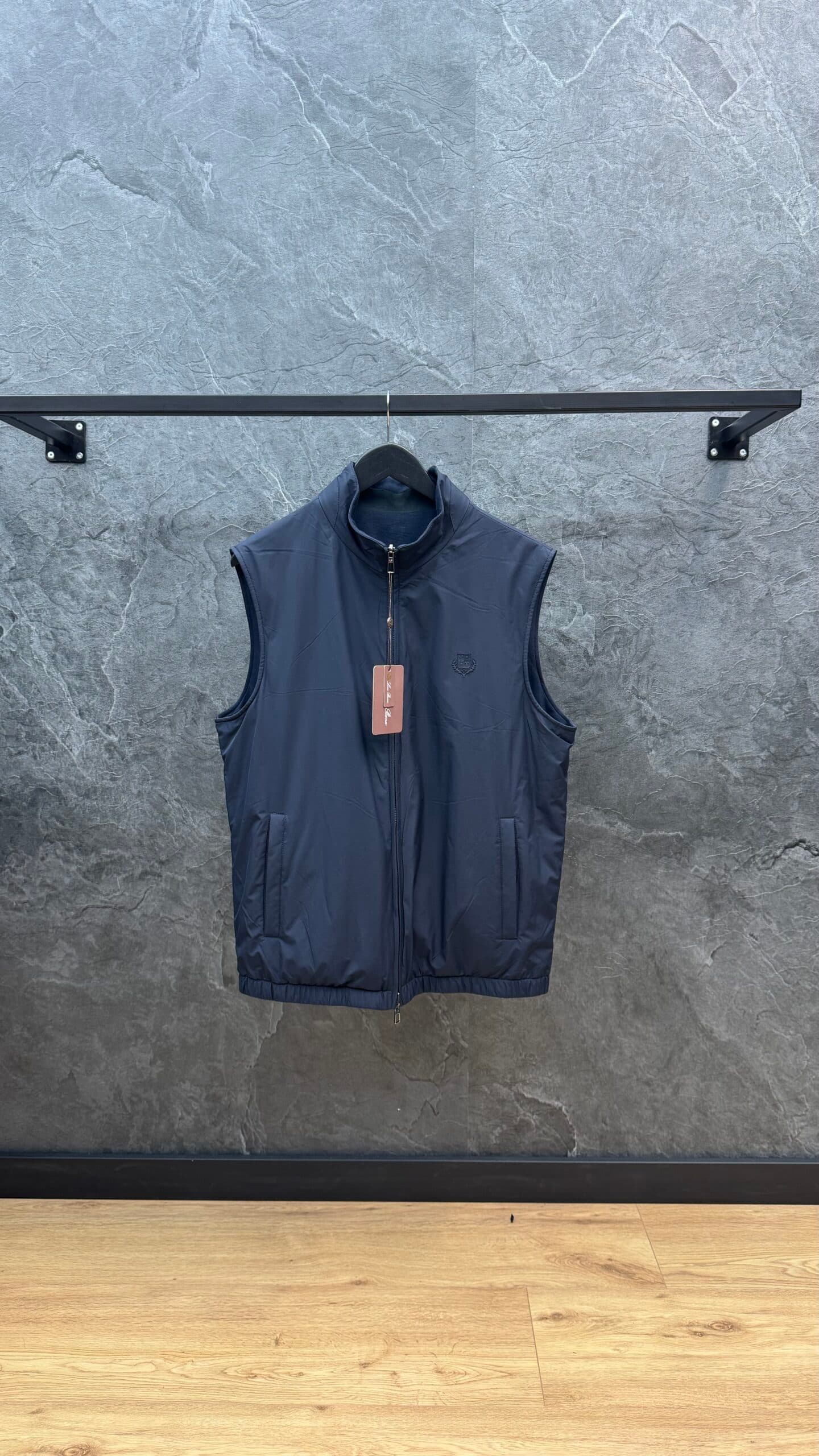 Loro Piana Reversible Bodywarmer Navy Blue