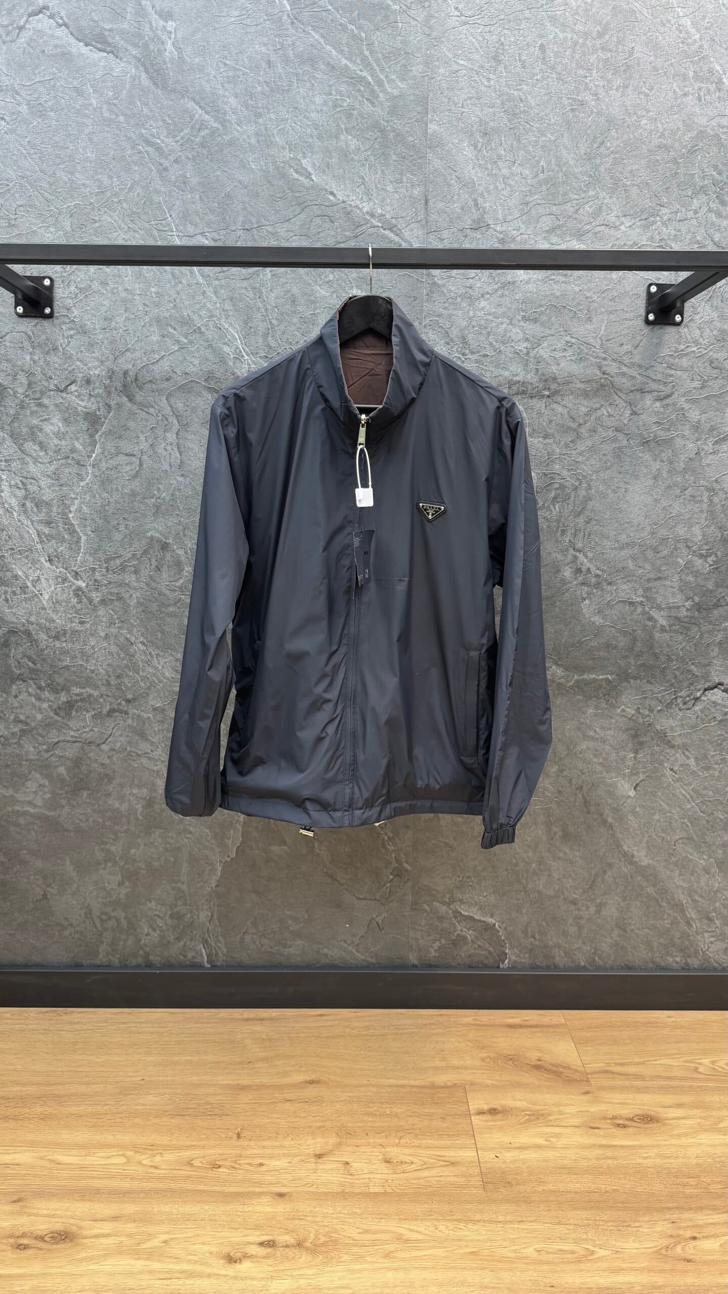 Prada Re-Nylon Reversible Jacket Navy/Bordeaux