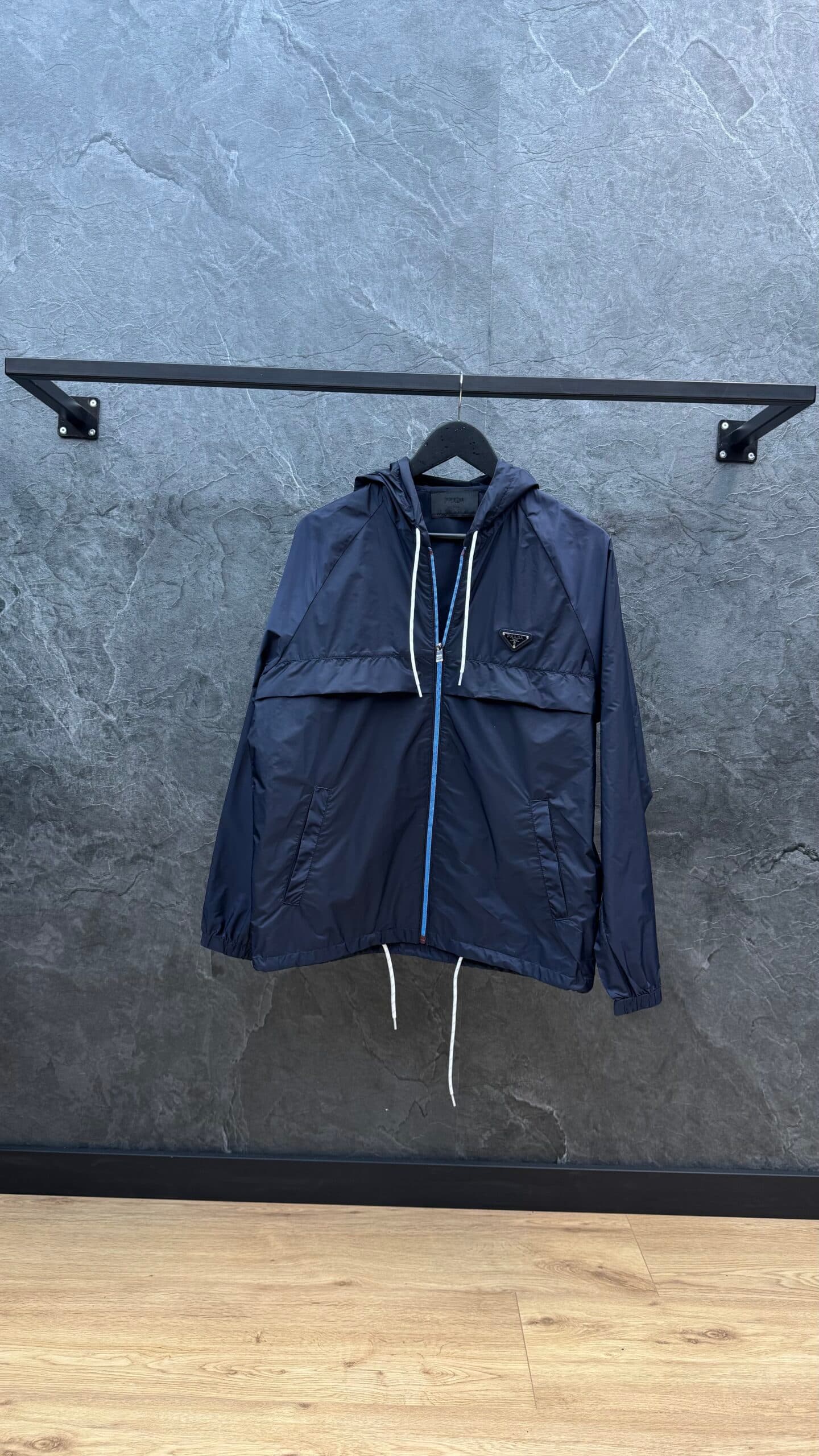 Prada Re-Nylon Double Core Jacket Navy Blue