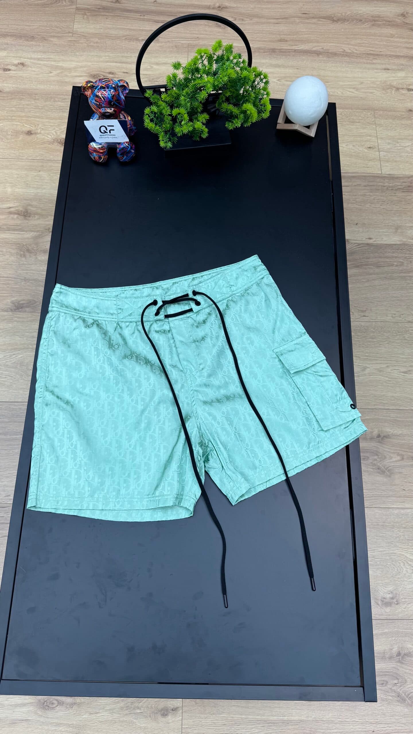 Dior Pocket Oblique Swim Short Mint