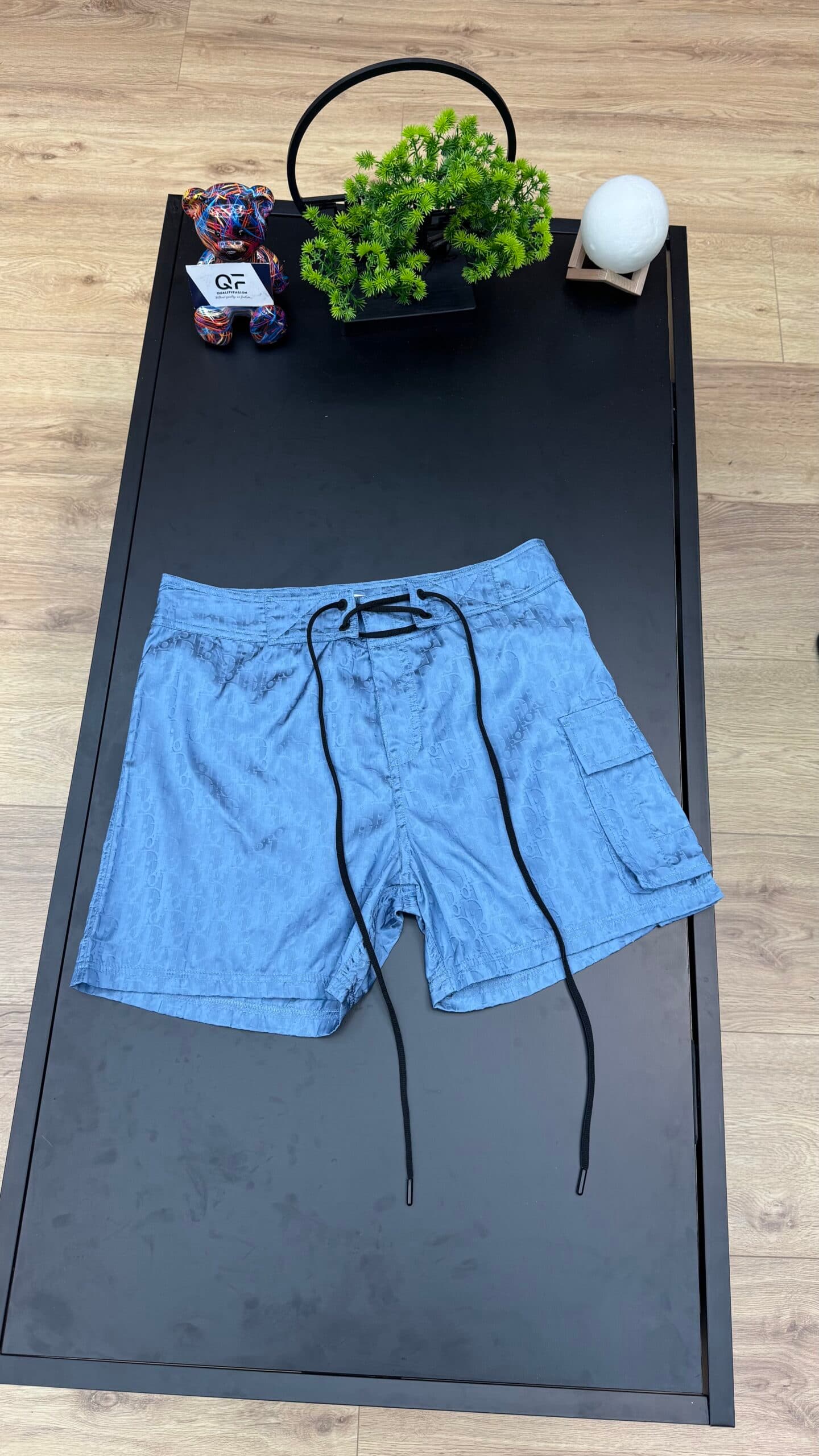 Dior Pocket Oblique Swim Short Ciel Blue