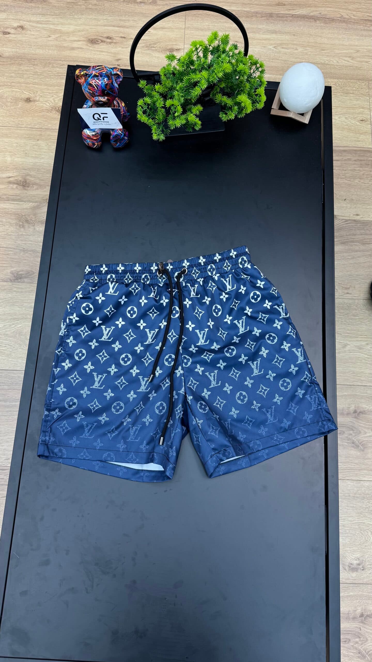 Louis Vuitton Trunk Monogram Swim Shorts Navy Blue