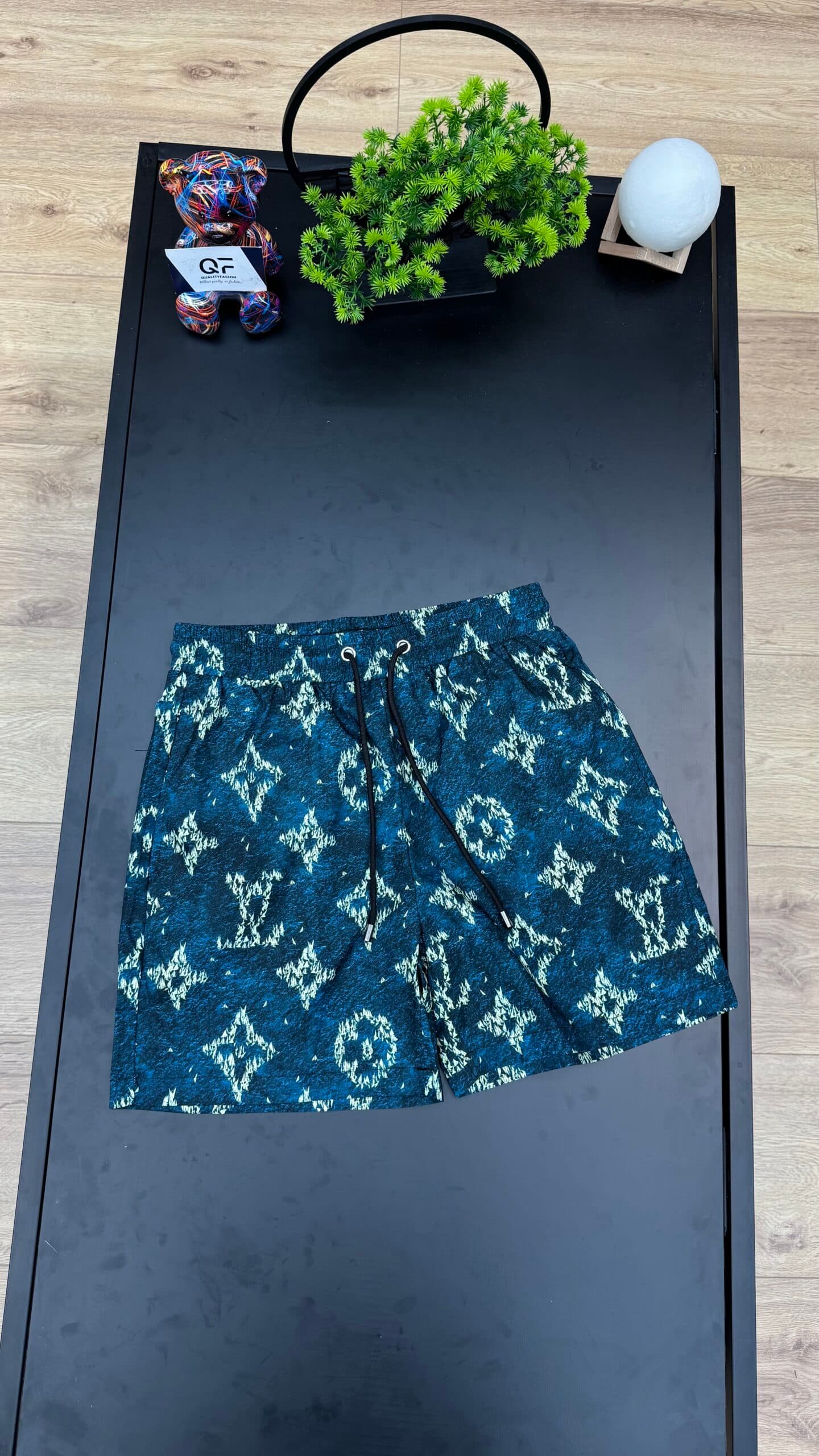 Louis Vuitton Printed Monogram Swim Shorts Turqoise