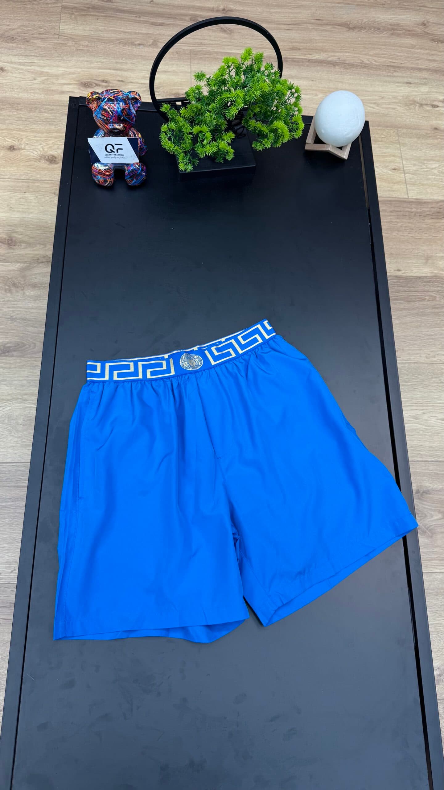 Versace Greca Swim Short Ocean Blue