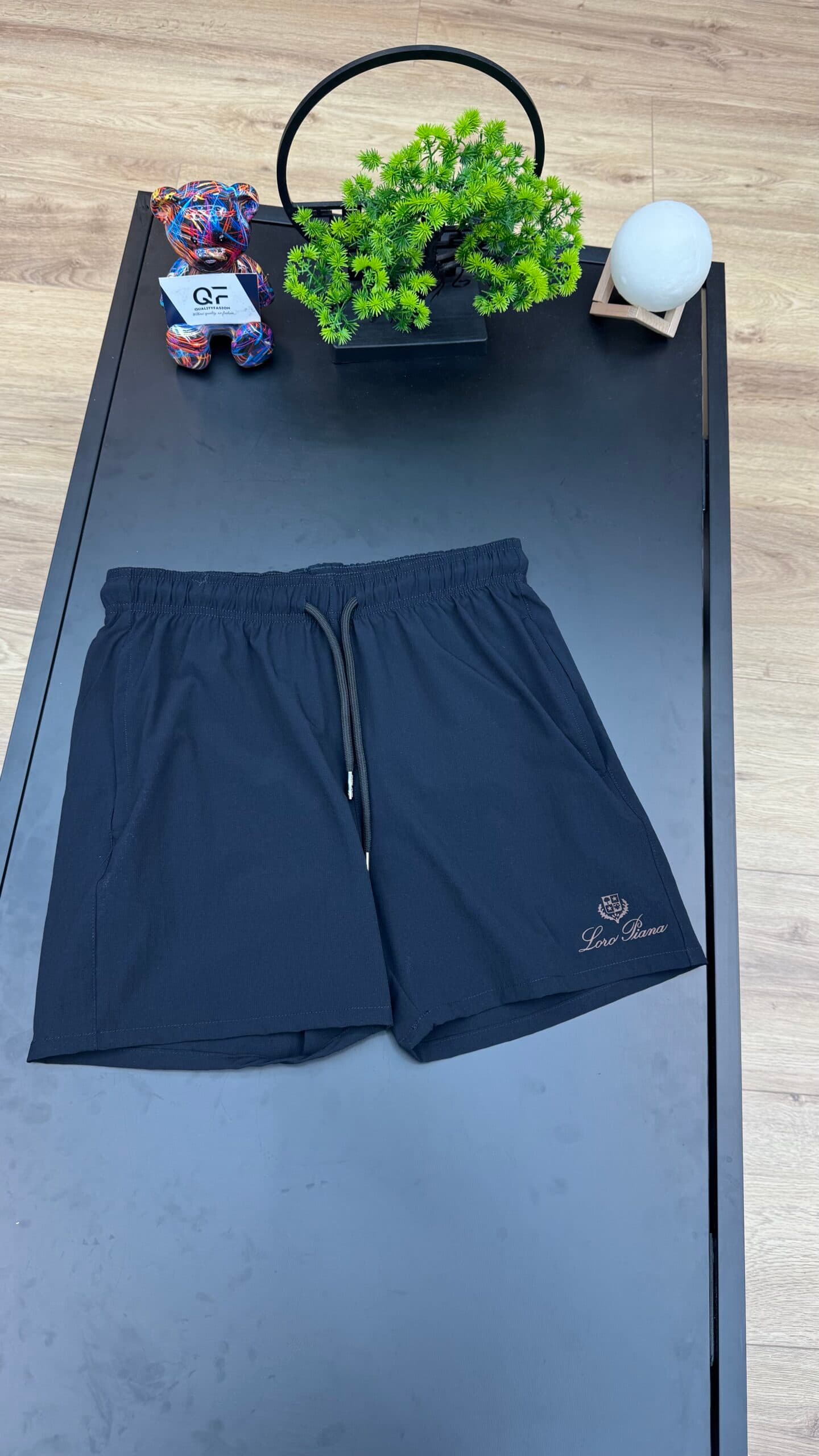 Loro Piana Logo Swim Short Black