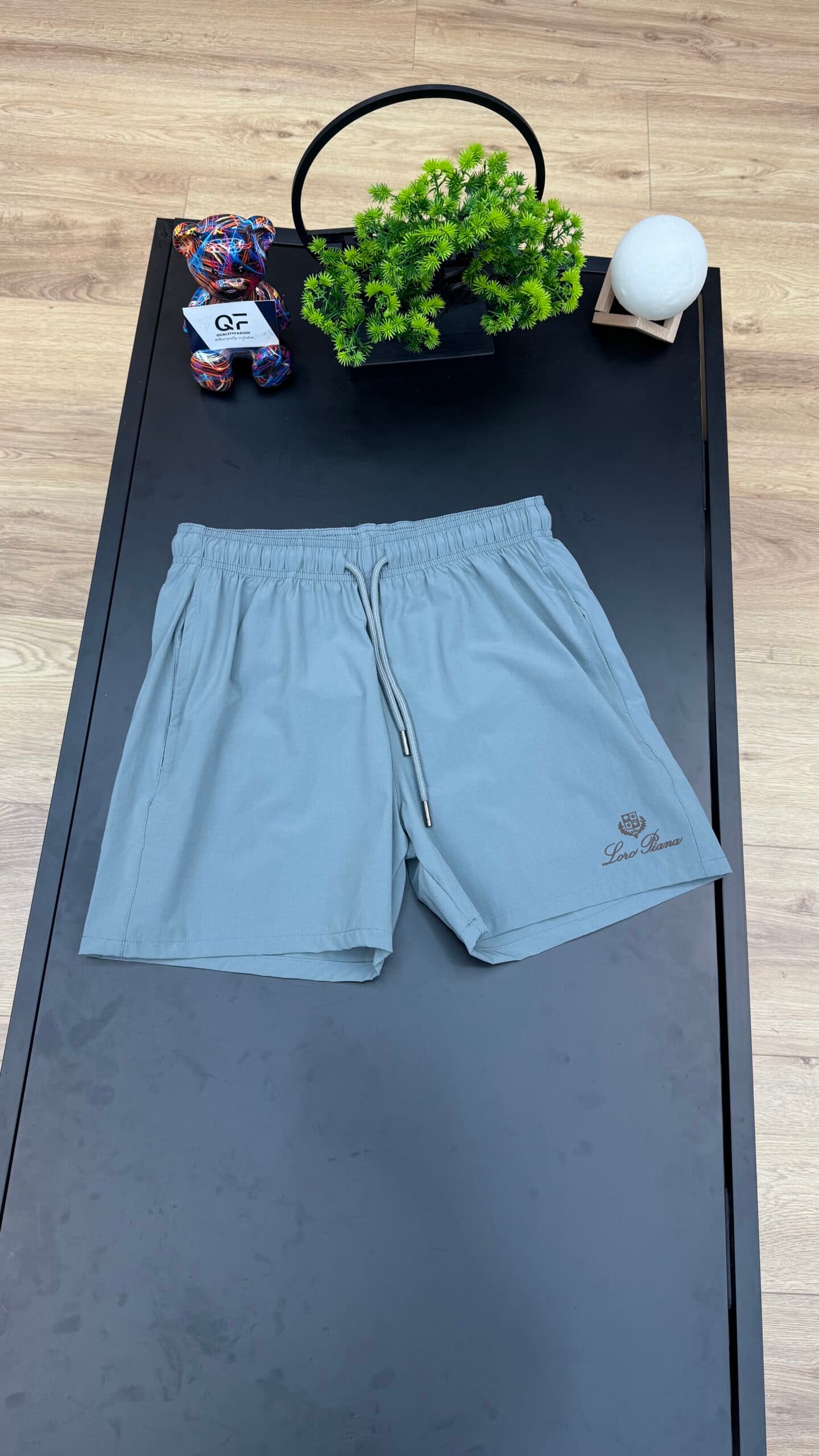 Loro Piana Logo Swim Short Grey