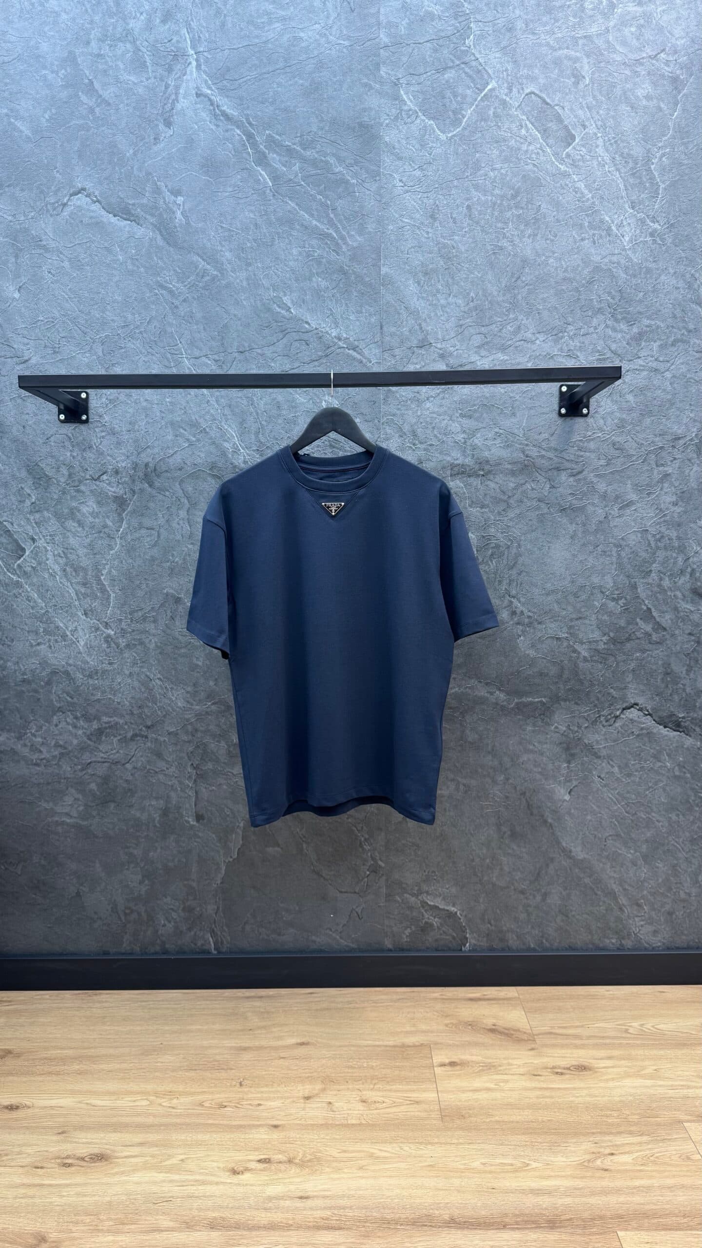 Prada T-shirt Front Logo Navy Blue