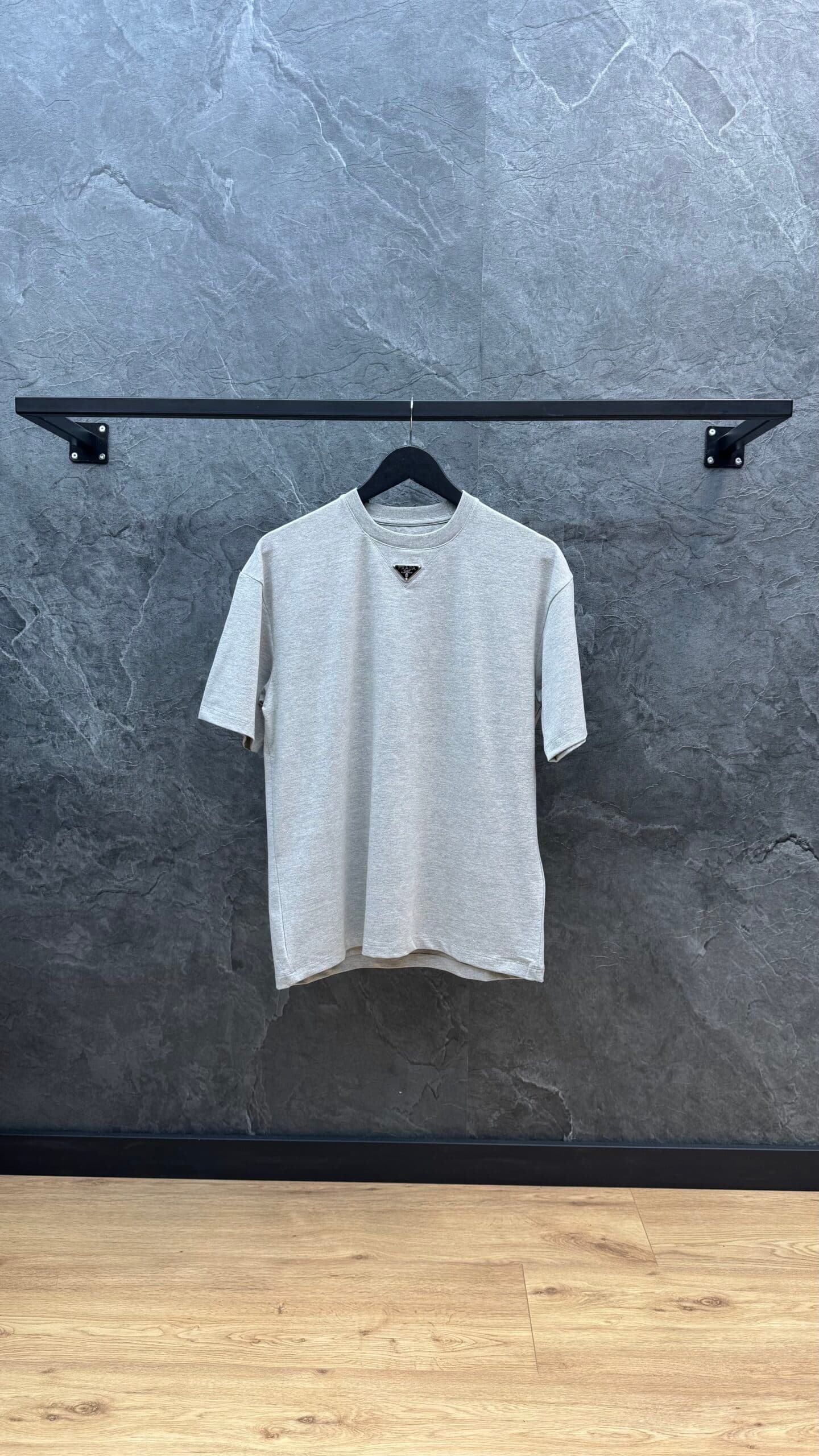 Prada T-shirt Front Logo Grey