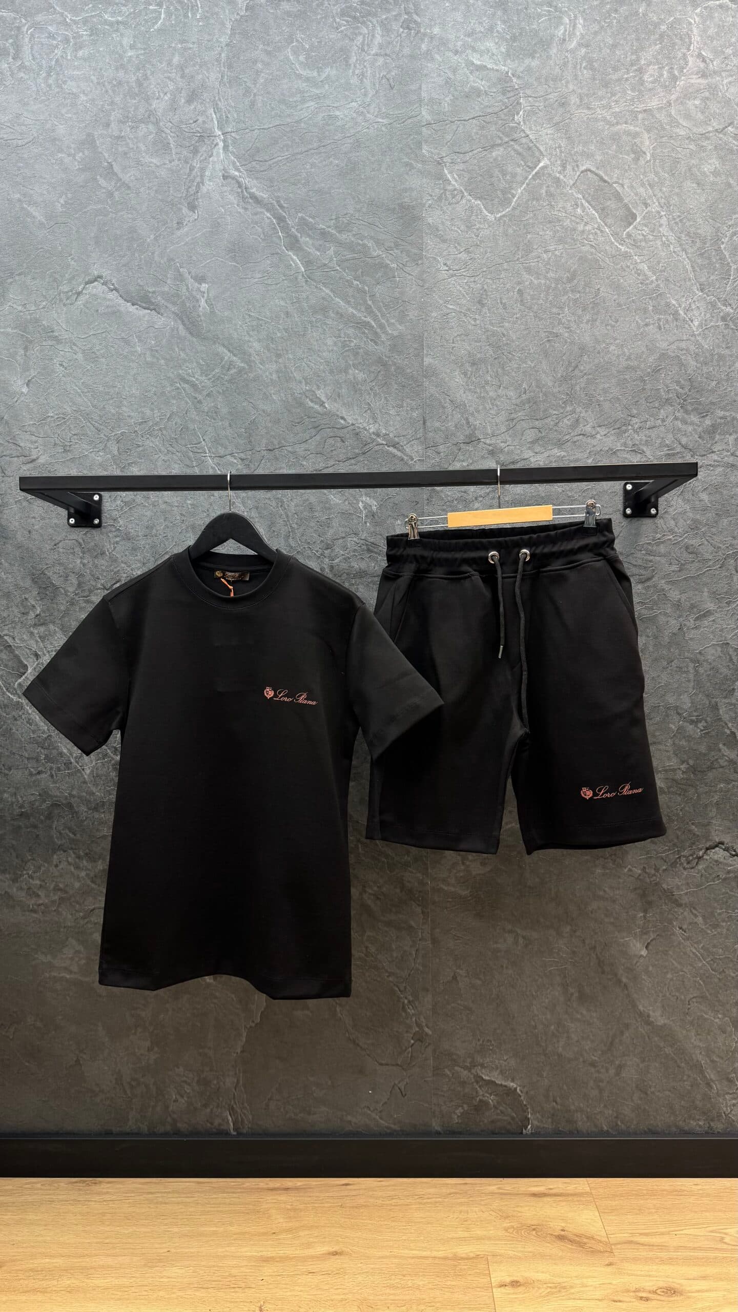 Loro Piana Logo Summer Set Black