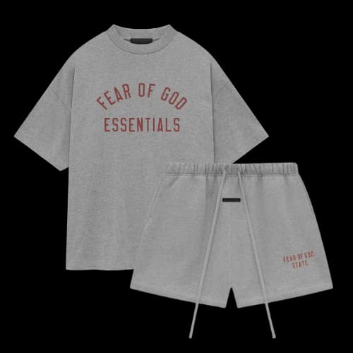 Essentials Fear Of God Dark Heathe Summer Set