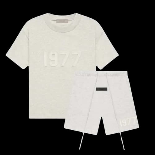 Essentials Fear Of God 1977 Light Oatme Summer Set