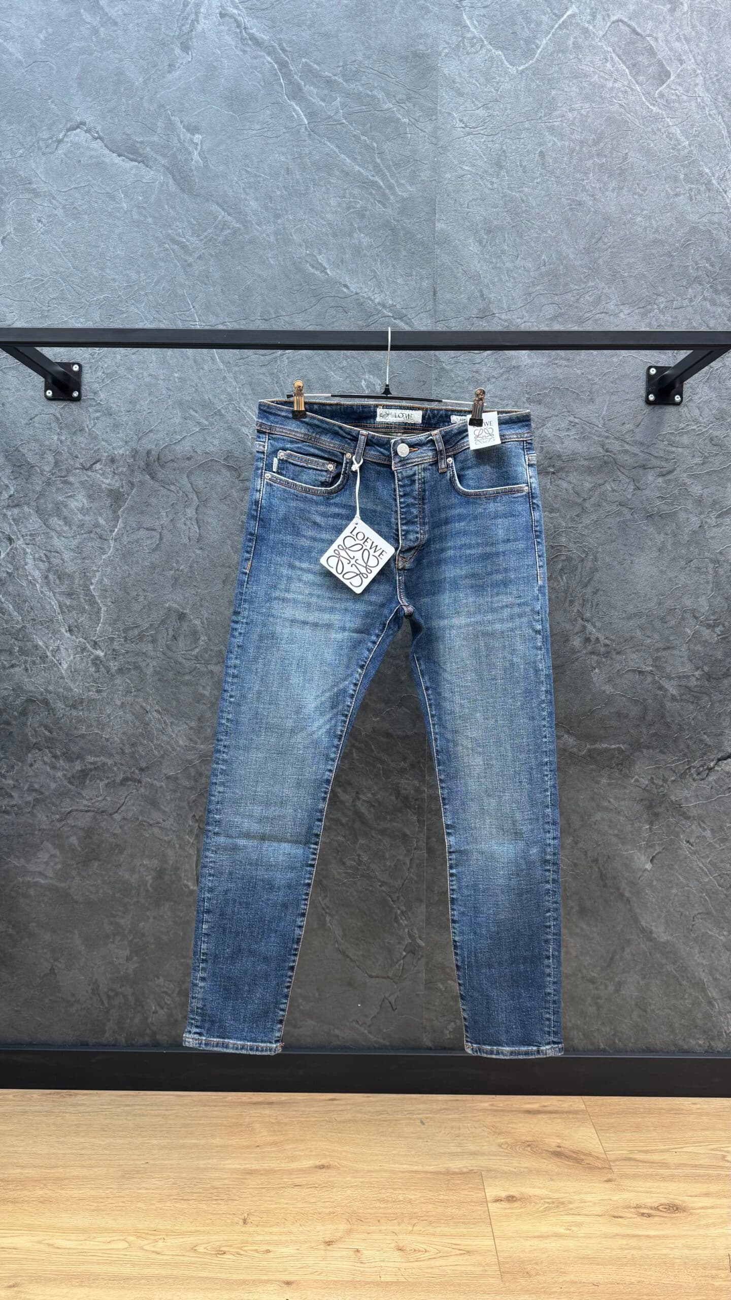 Loewe Logo Slim Fit Jeans Blue