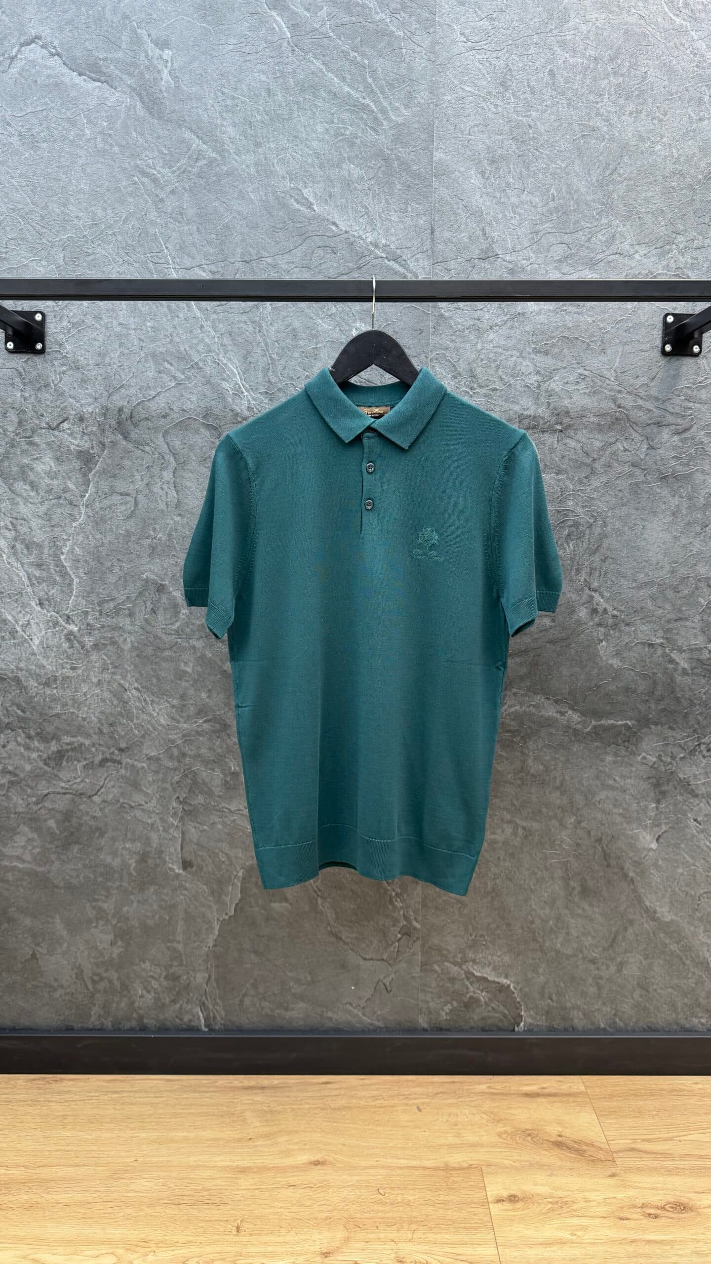 Loro Piana Knitted Polo Green
