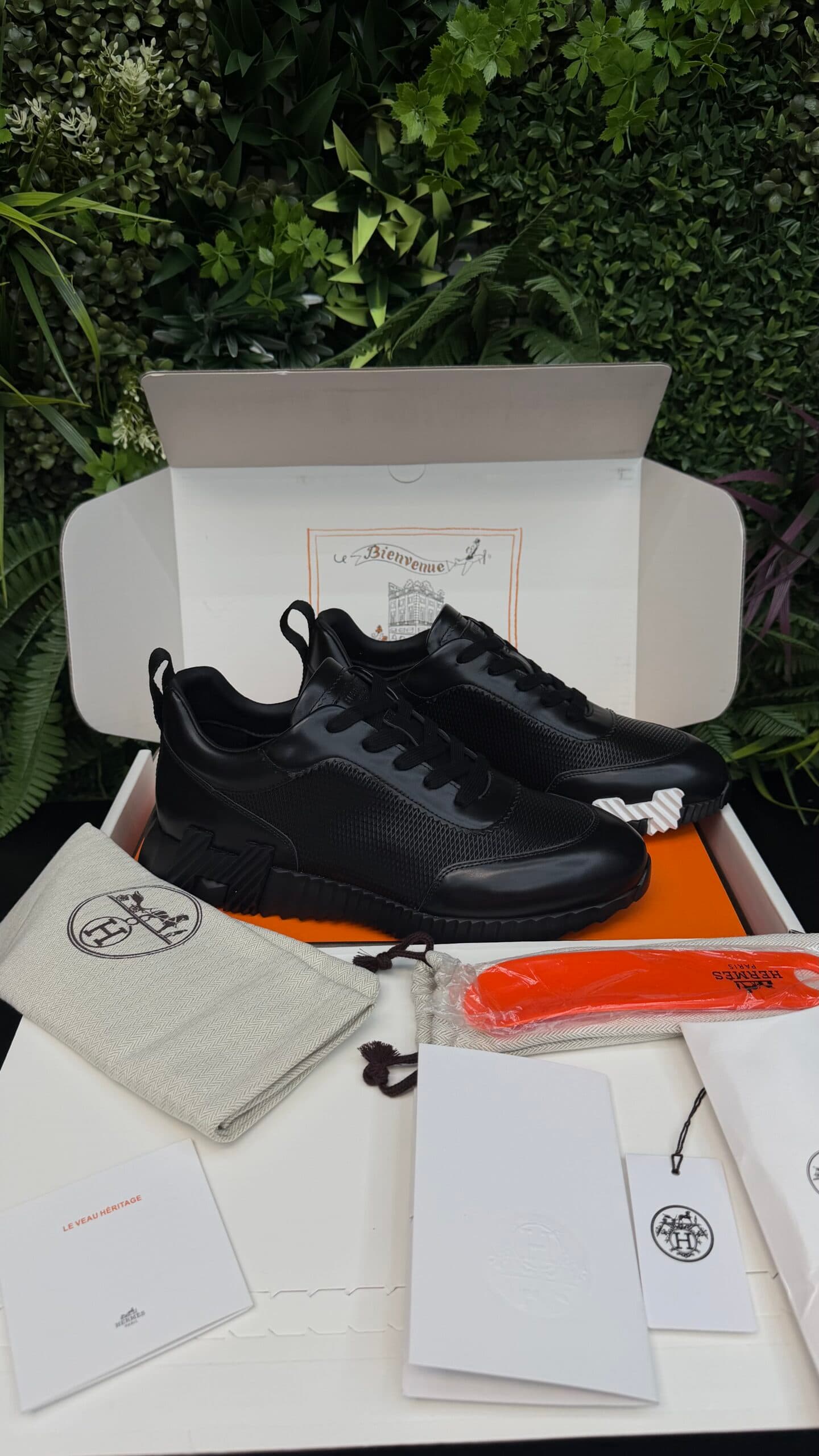 Hermes Bouncing Half Leather Black