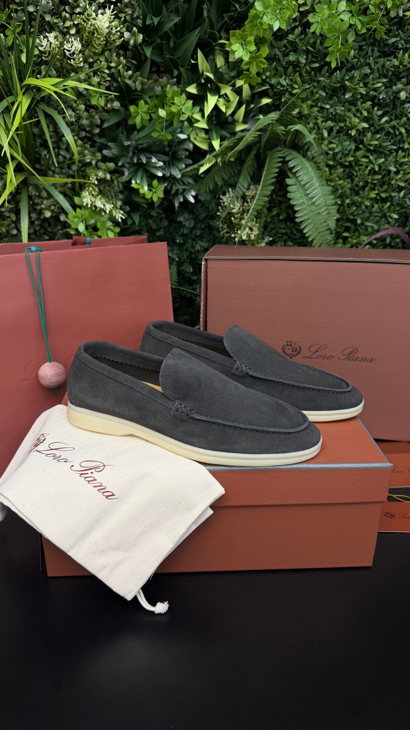 Loro Piana Summer Walk Loafer Antraciet Grey