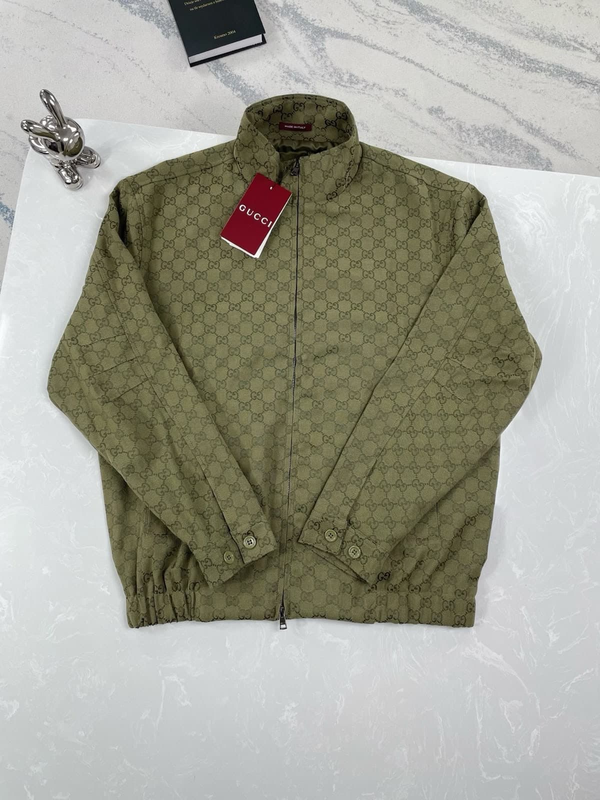 Gucci GG Technical Denim Jacket Khaki