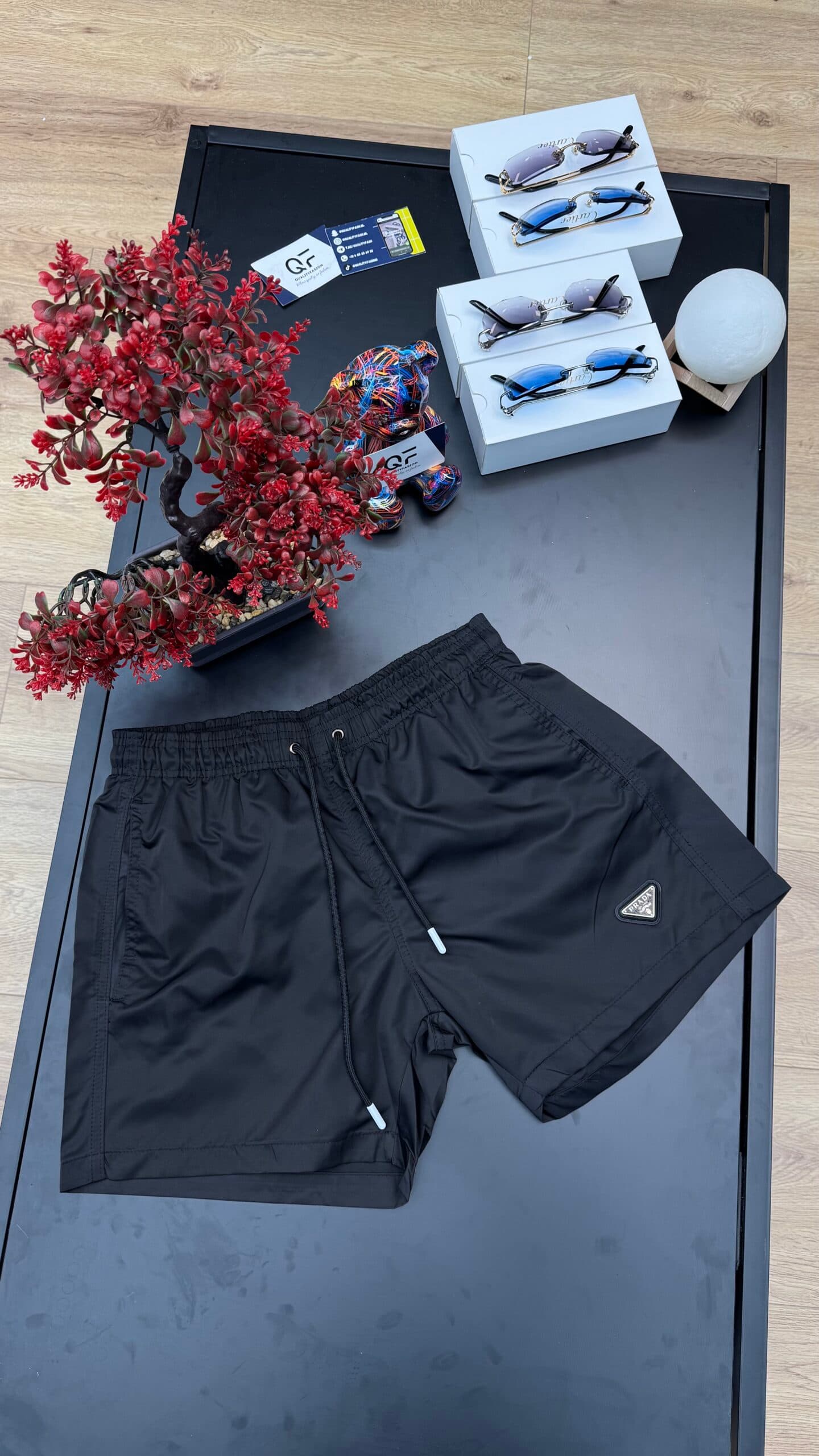 Prada Re-Nylon Swim Short Black