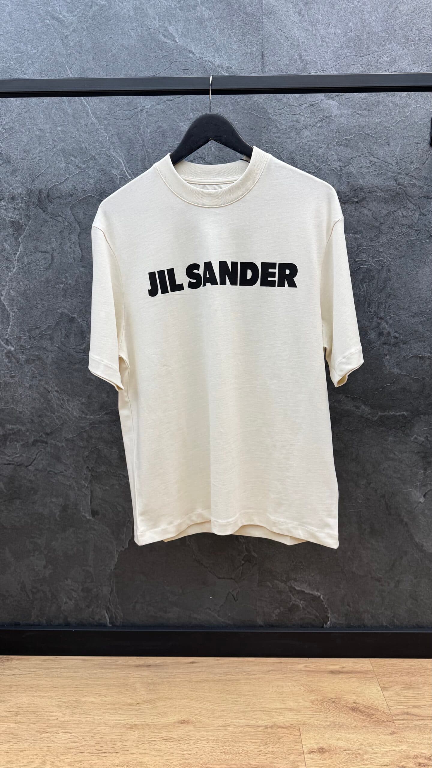 Jil Sander Logo Porcelain T Shirt Crème