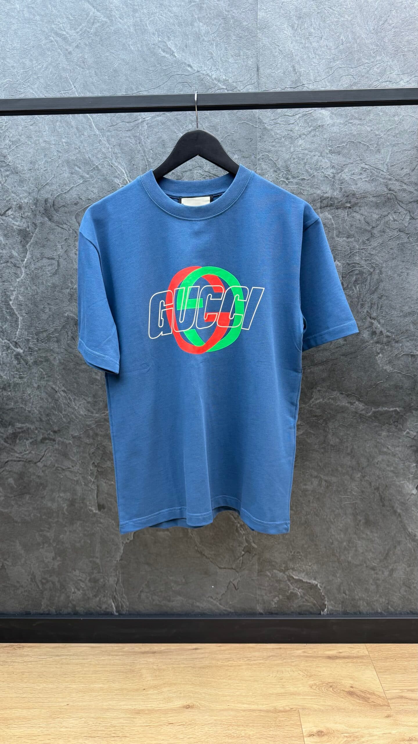 Gucci GG Logo T Shirt Ciel Blue