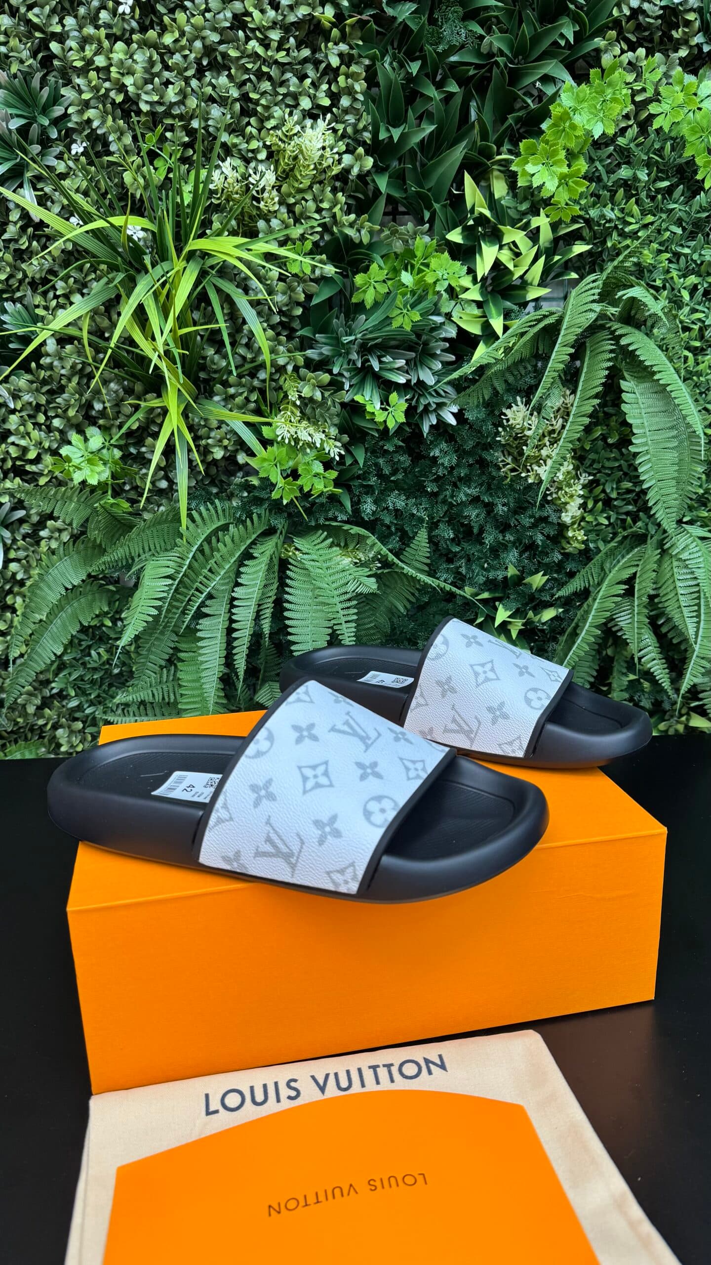 Louis Vuitton Waterfront Monogram Slides White