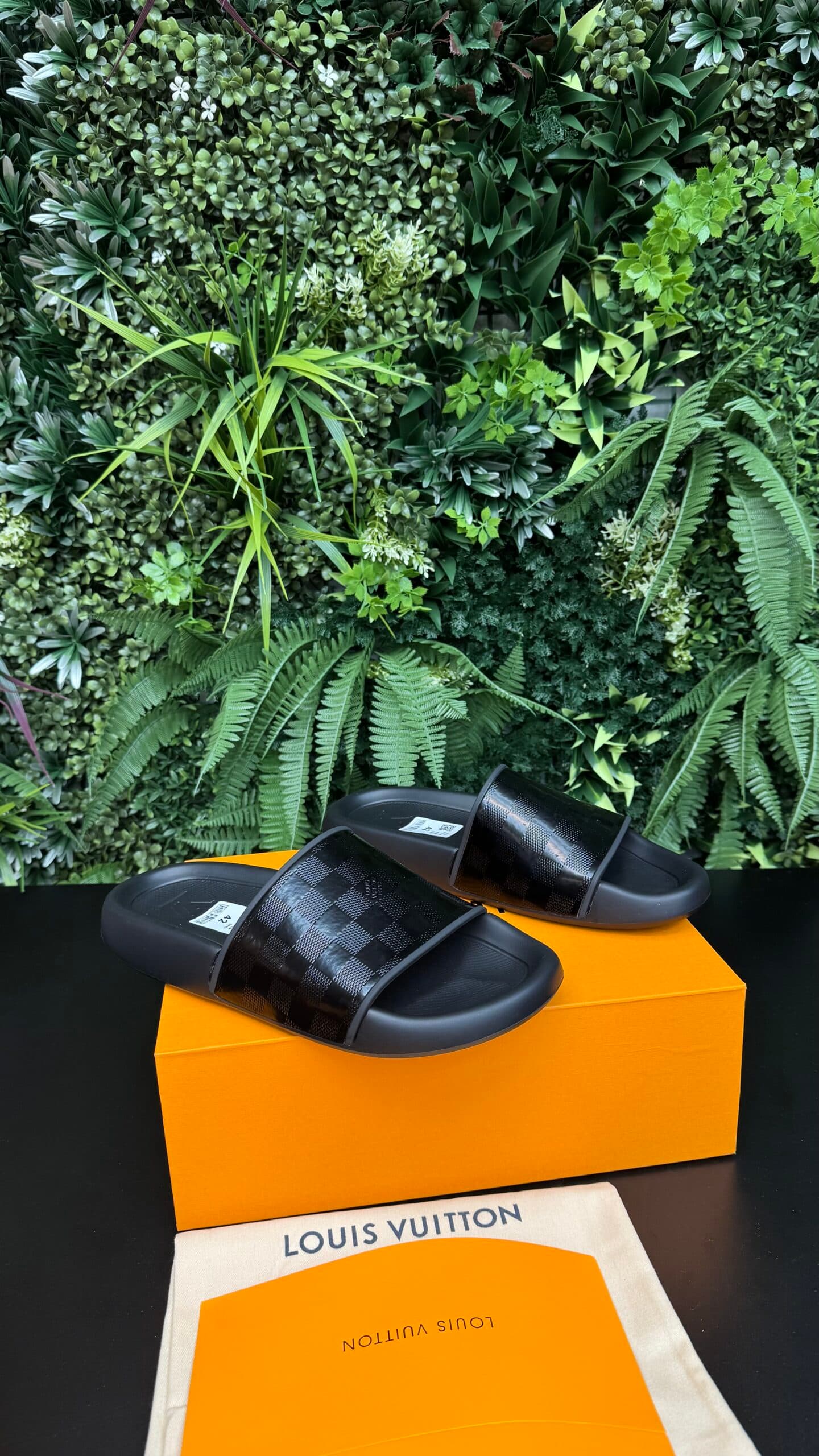 Louis Vuitton Waterfront Damier Slides Black