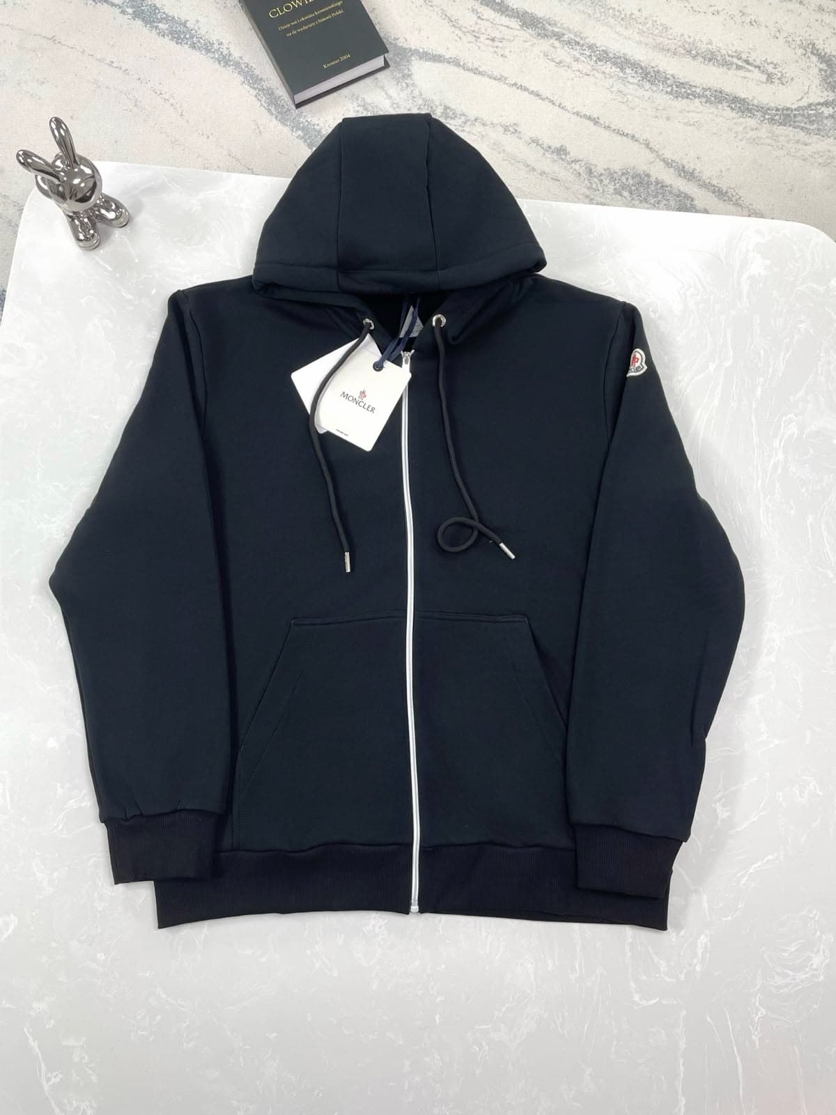 Moncler Letter Hooded Vest Black
