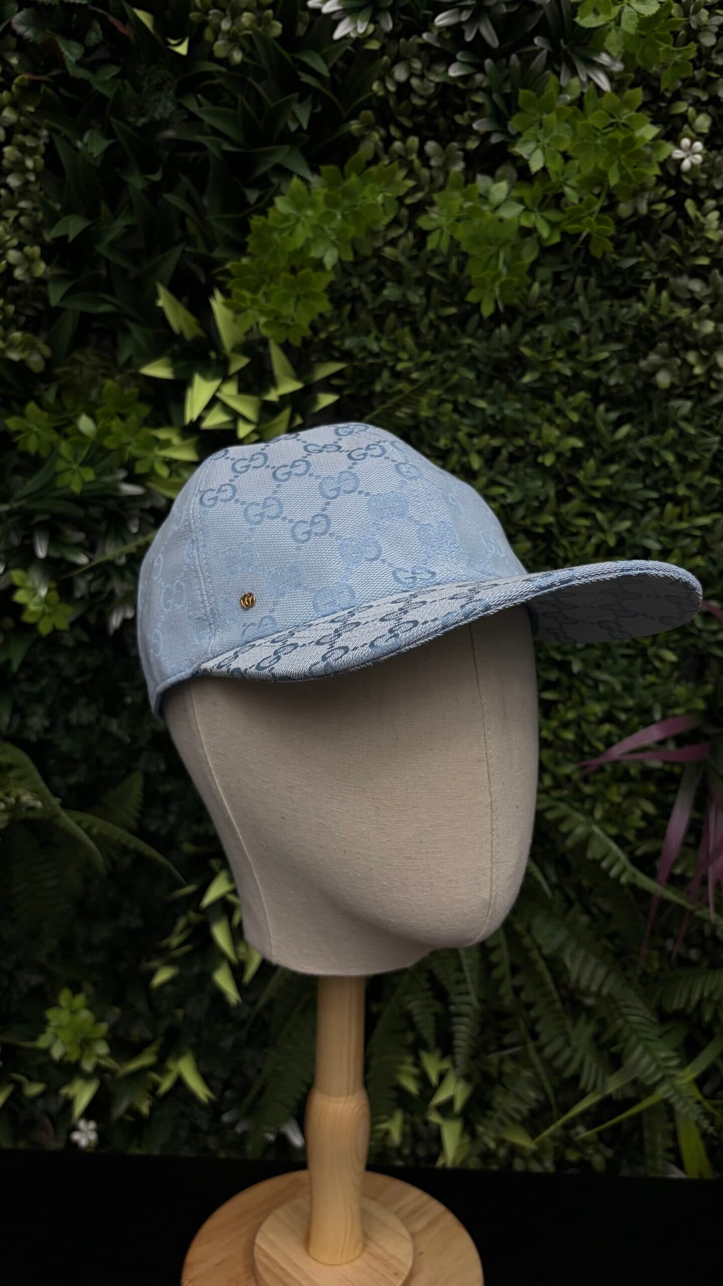Gucci GG Canvas Baseball Cap Ciel Blue