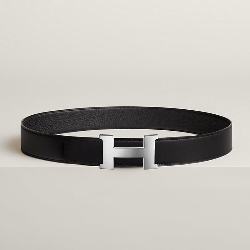Hermes Constance belt Reversible 38 mm Silver