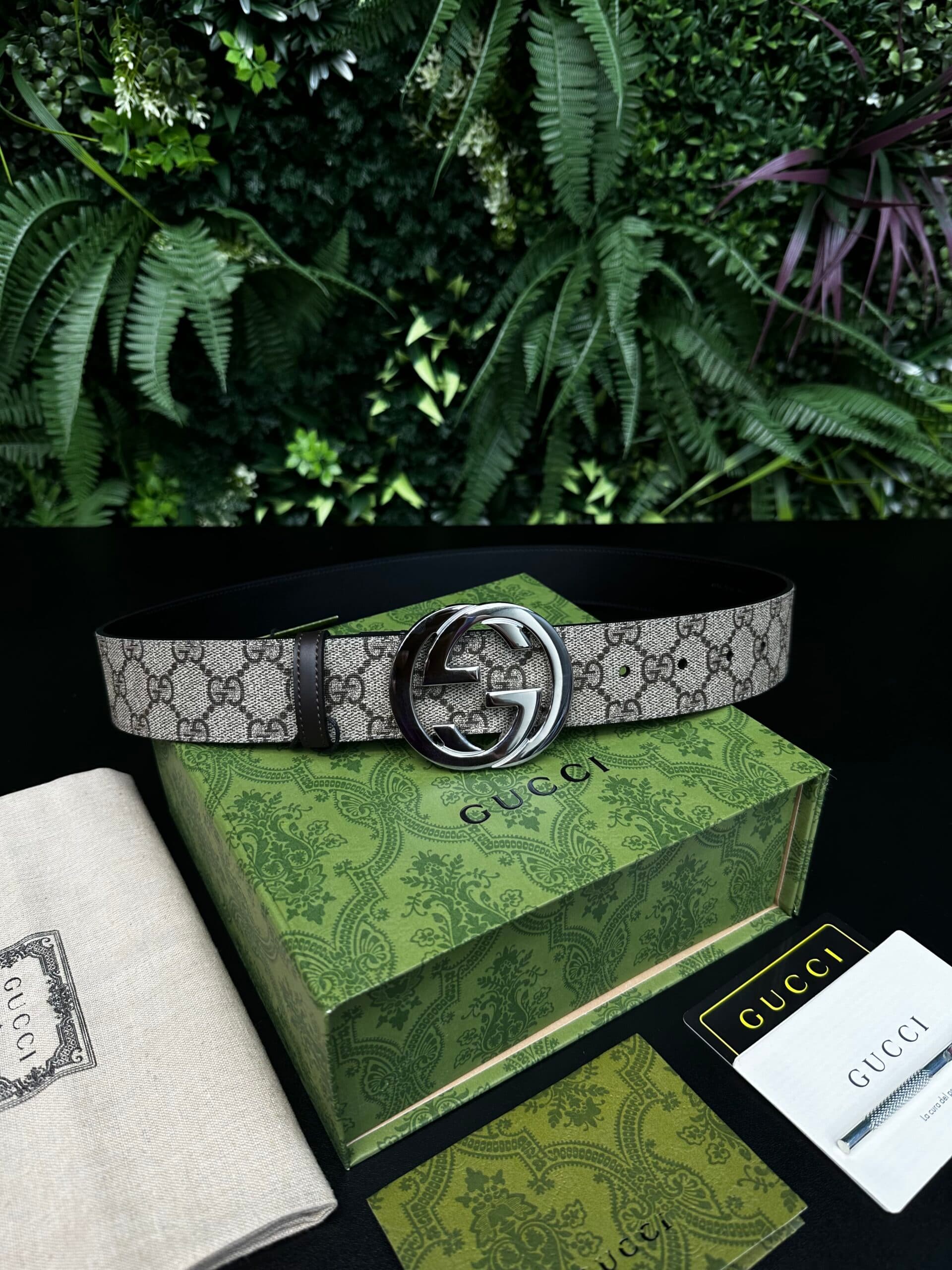 Gucci GG Supreme Belt Beige