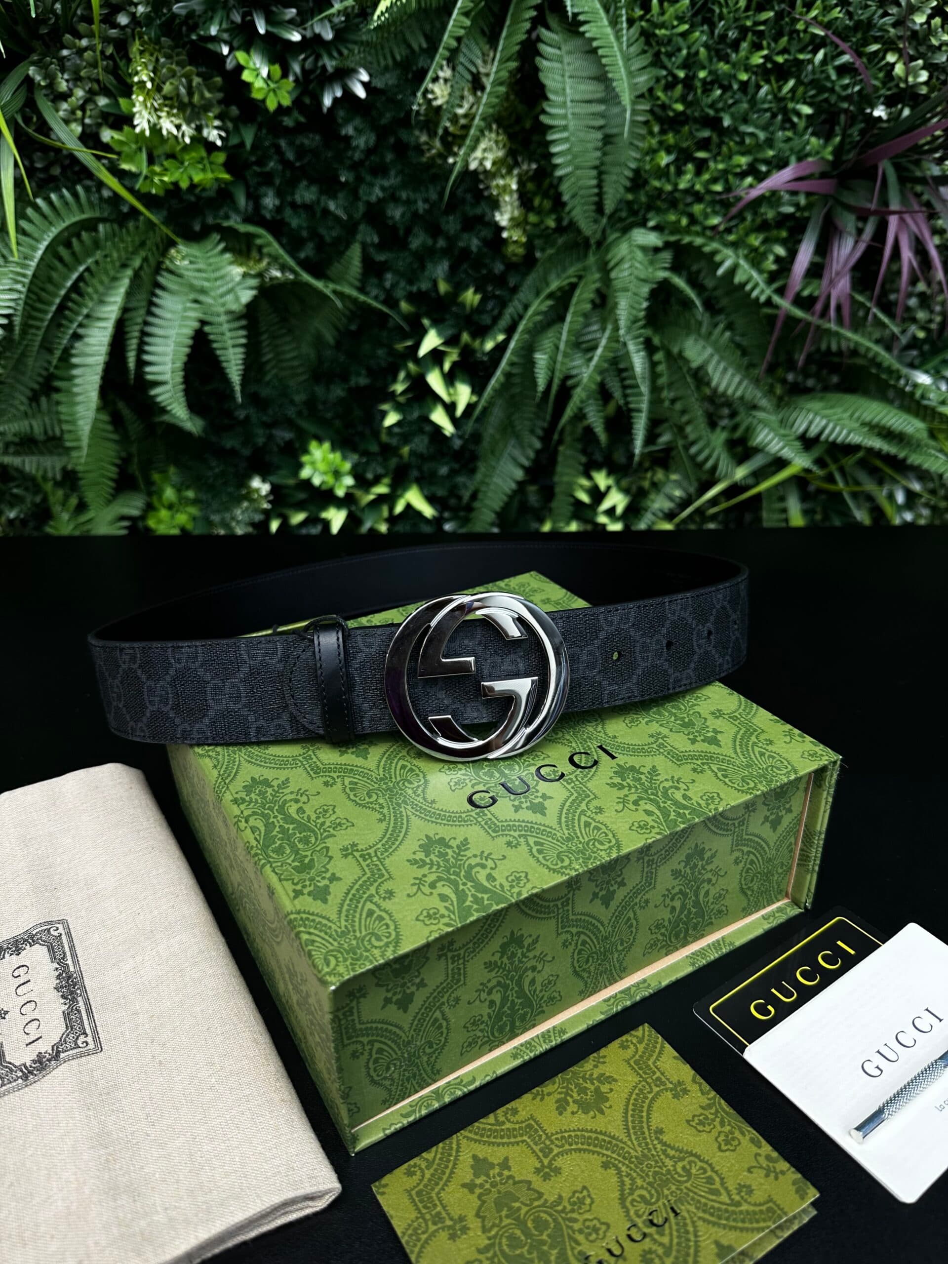 Gucci GG Supreme Belt Black