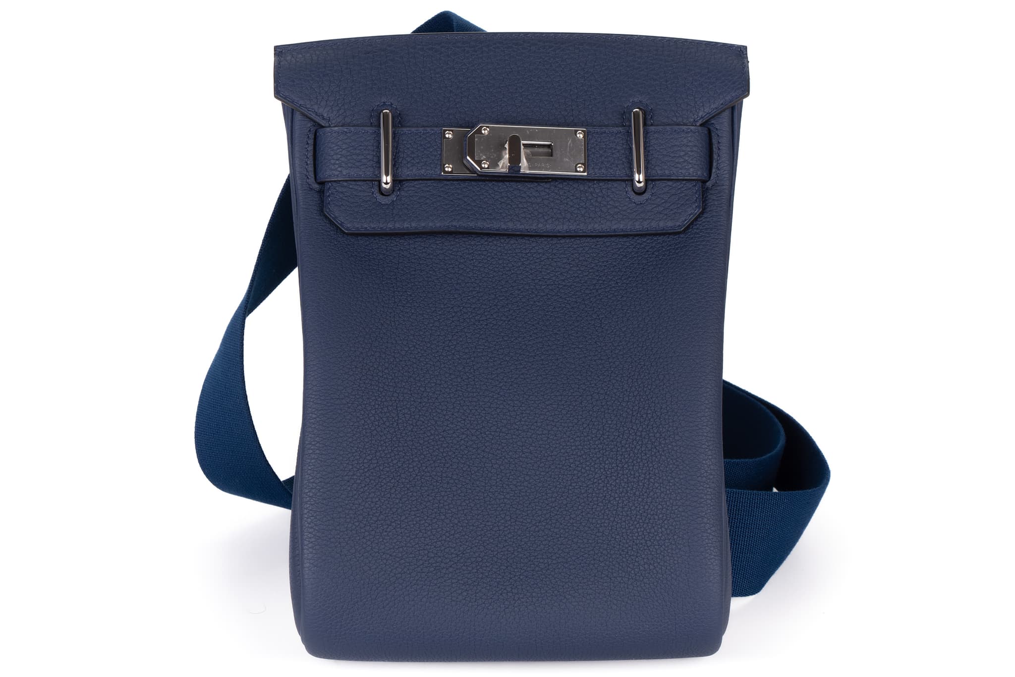 Hermes Hac A Dos PM Backpack Navy Blue