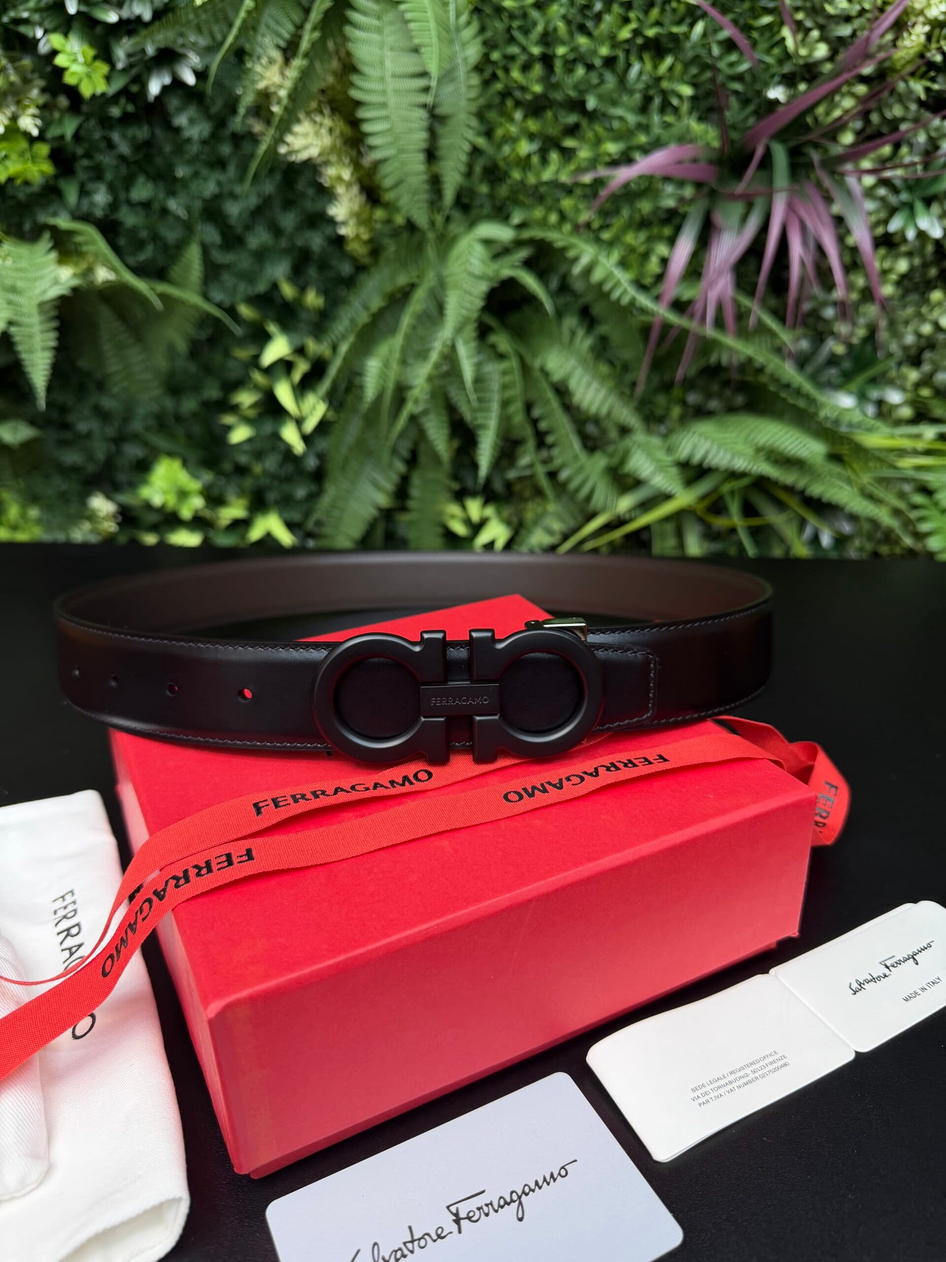 Ferragamo Gancini belt Reversible Black