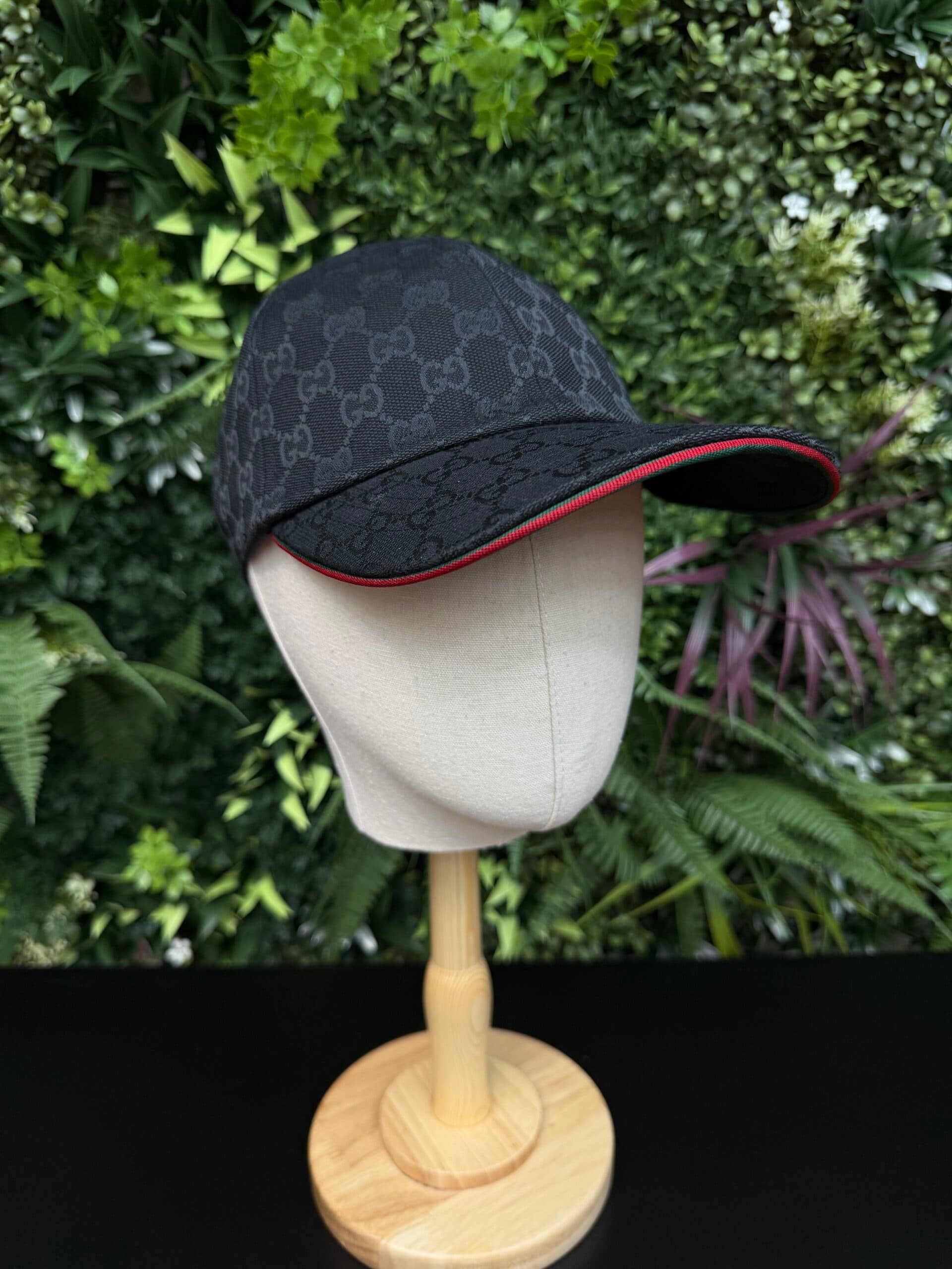 Gucci GG Cotton Baseball Cap Black/Red