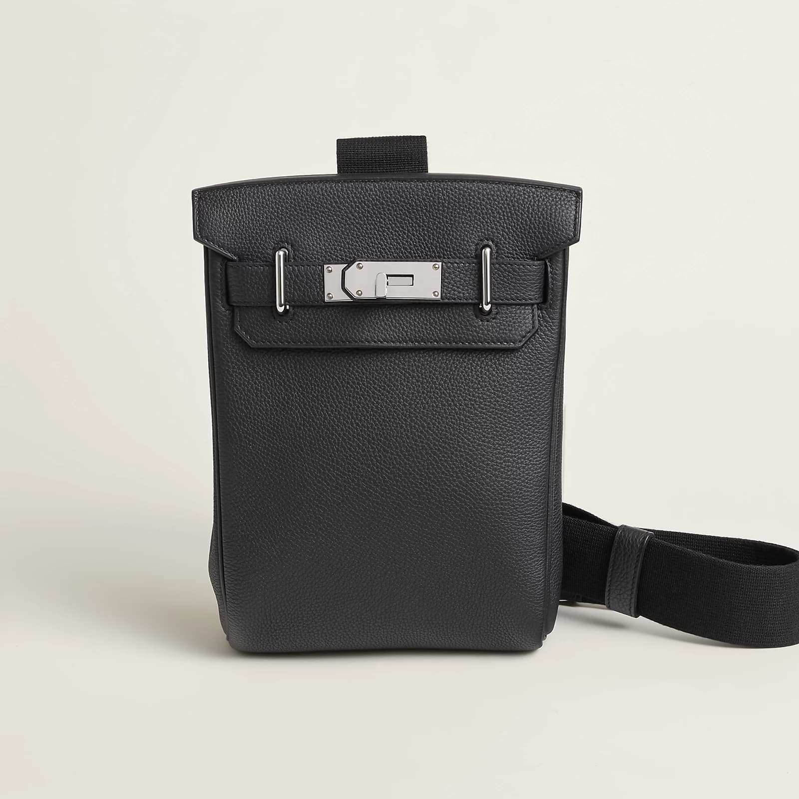 Hermes Hac A Dos PM Backpack Black Silver