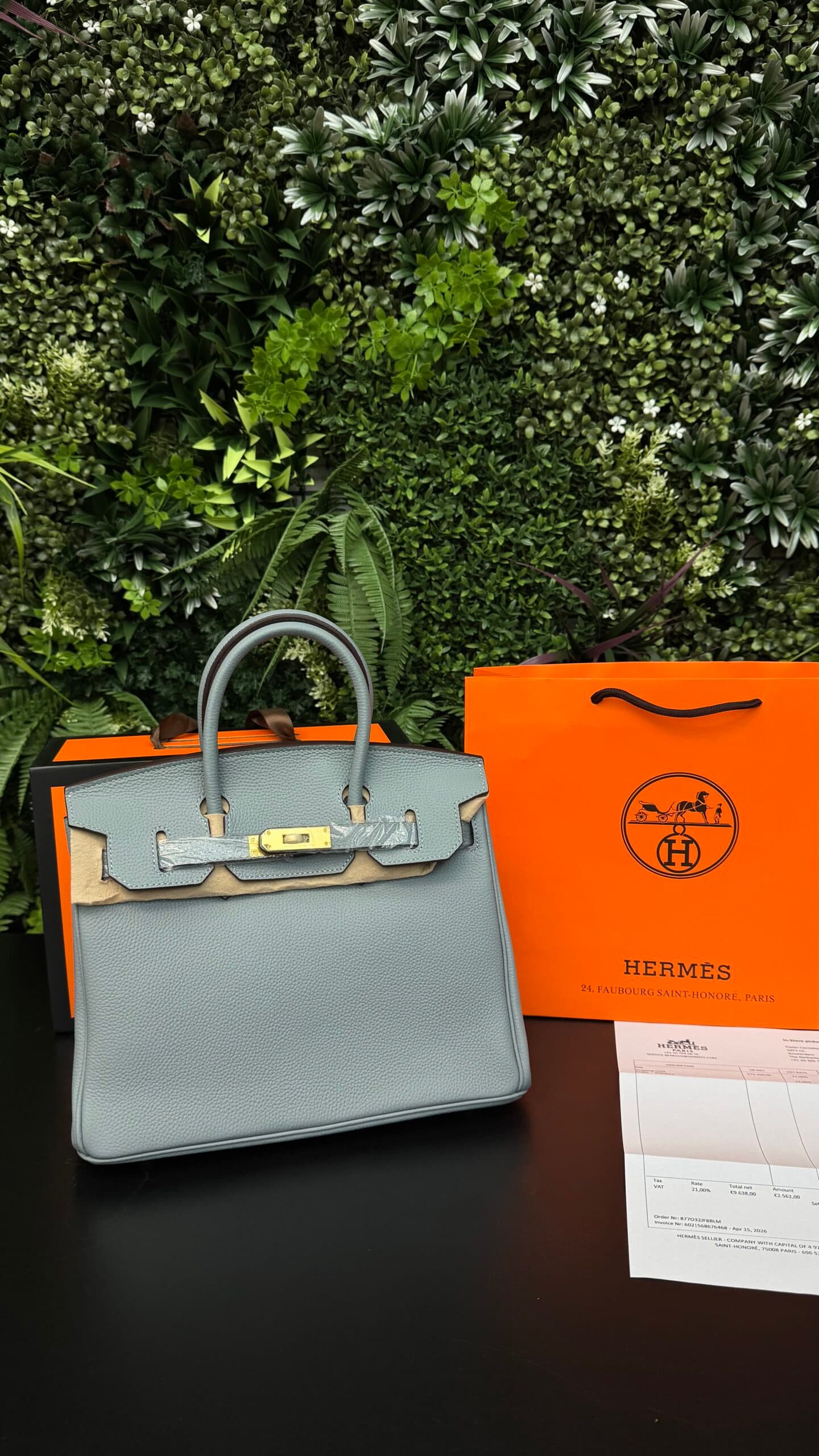 Hermes Kelly 25 Bag Gold/Grey